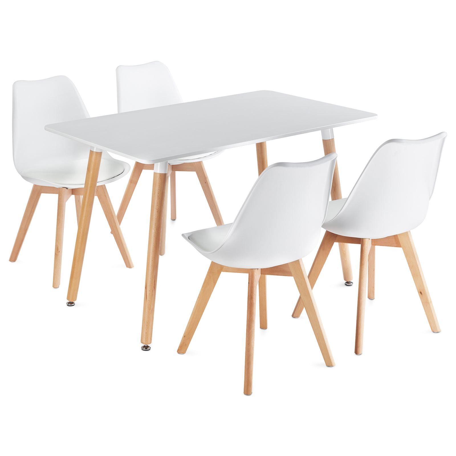 IDIMEX Essgruppe SHANNON ABBY, Esstisch klein 120x70 cm mit 4 Stühlen skand günstig online kaufen