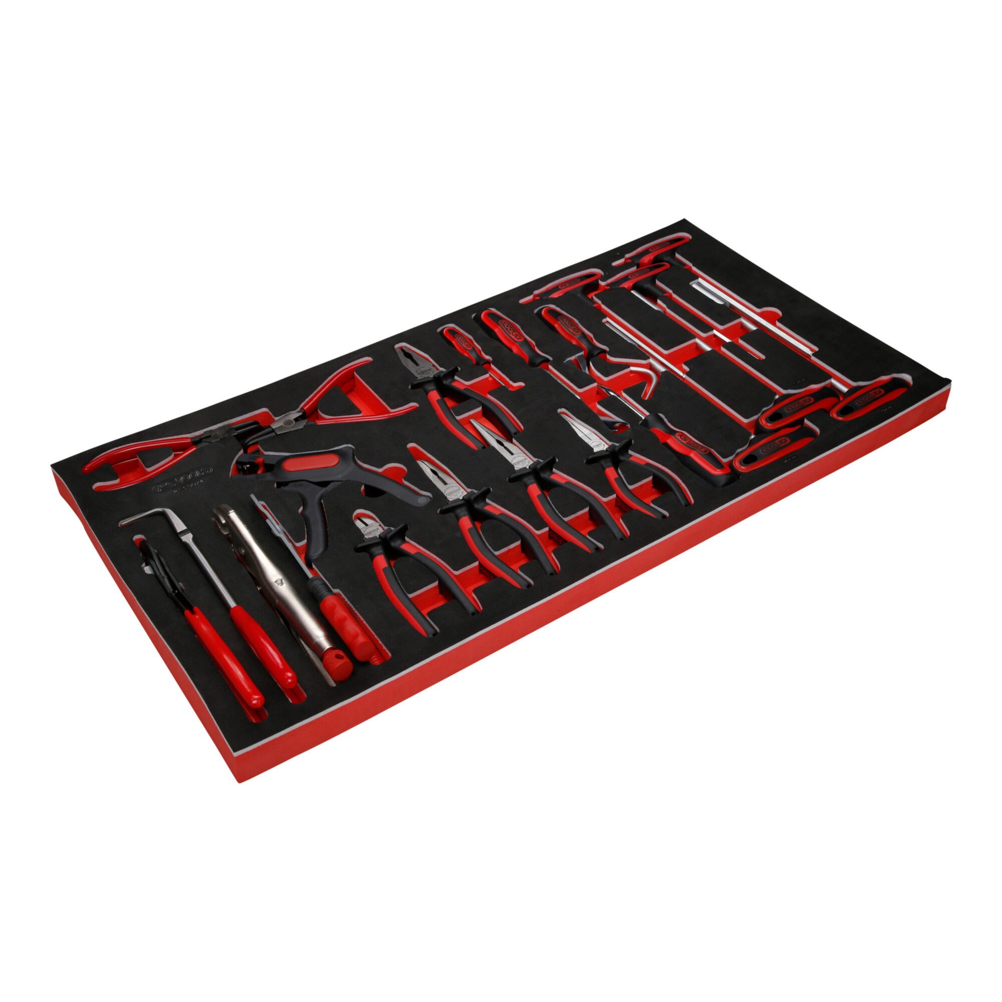 KS Tools Crimpzange KS Tools T-Griff-Winkelstiftschlüssel- / und Zangen-Satz in Schaumstof