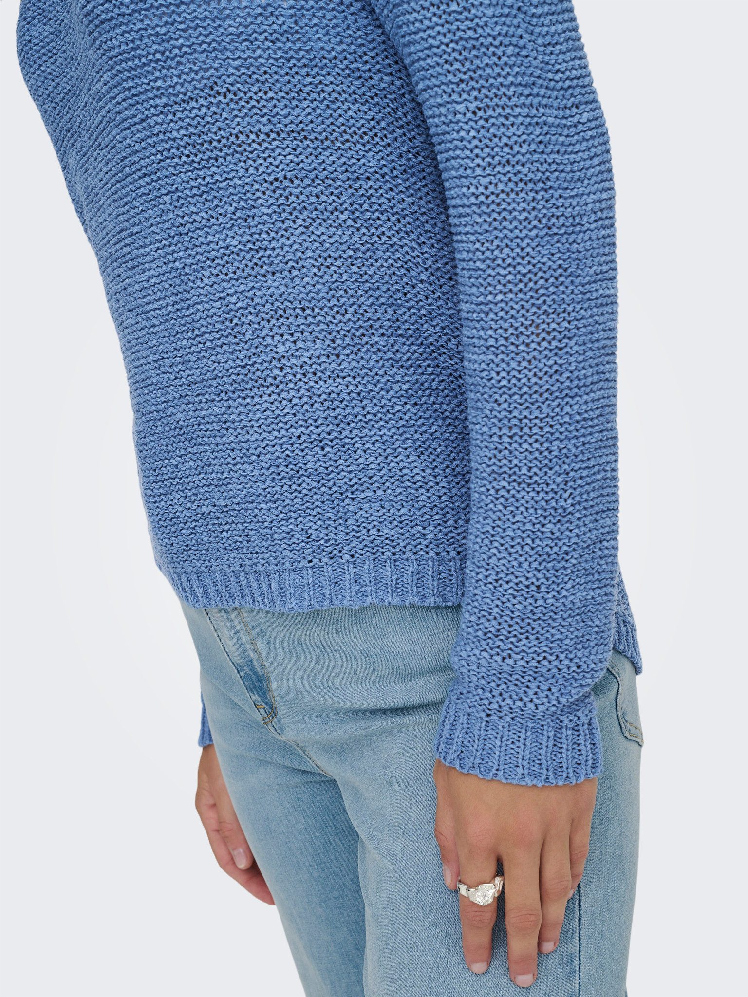 ONLY Strickpullover ONLGEENA XO L/S PULLOVER KNT NOOS Materialmix, regular fit