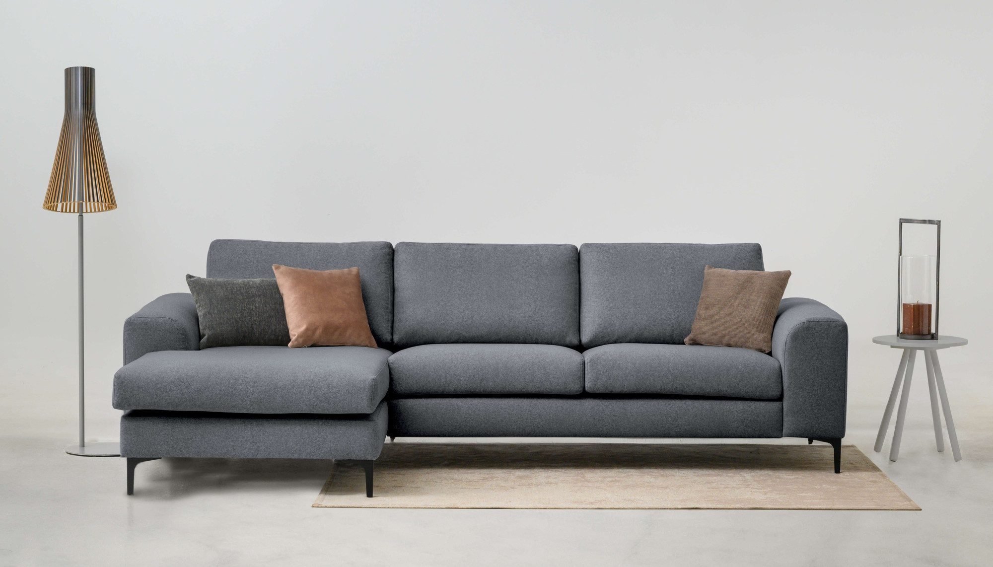 OTTO home Ecksofa Henry, L-Form, Breite 294 cm, mit Metallbeinen, Wellenunterfederung, wasserabweisender Stoff