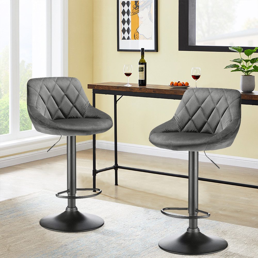 JEOBEST Barhocker Barstühle Bistrohocker Samt Gepolsterte günstig online kaufen