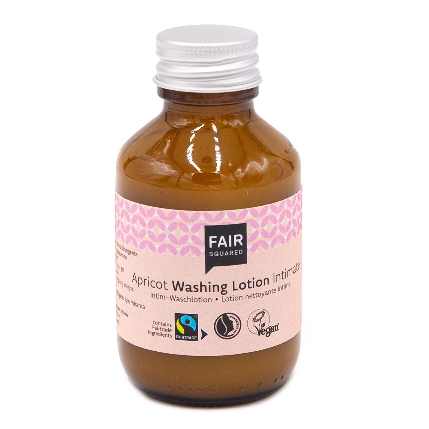 Fair Squared Intimreinigungsmittel FAIR SQUARED Intimwaschlotion mit Aprikose - Zero Waste - mit fair gehandleten Inhaltsstoffen, 1-tlg., Zur Vorbeugung von Irritationen