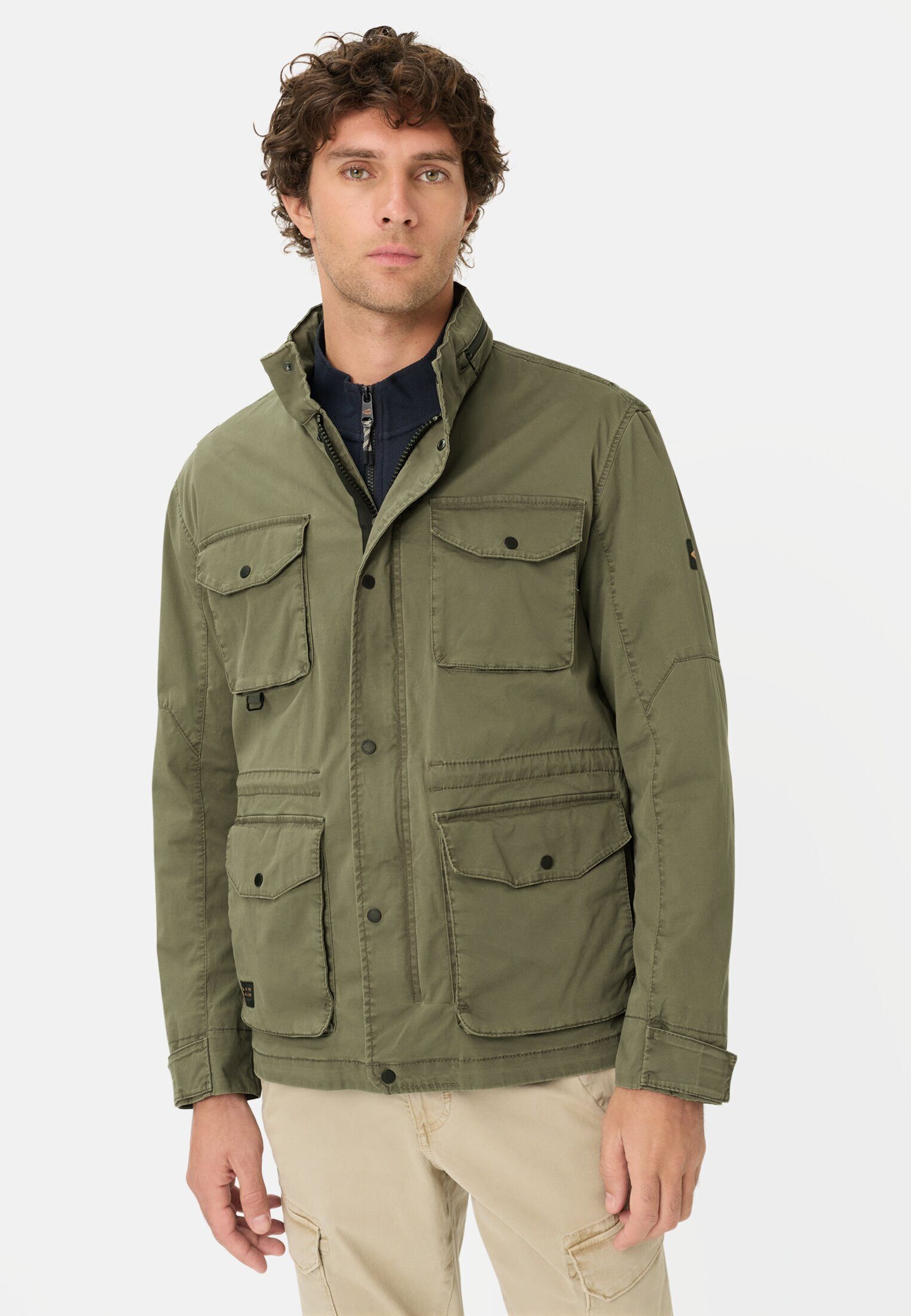 camel active Kurzjacke Blouson mit rollbarer Kapuze Langarm günstig online kaufen