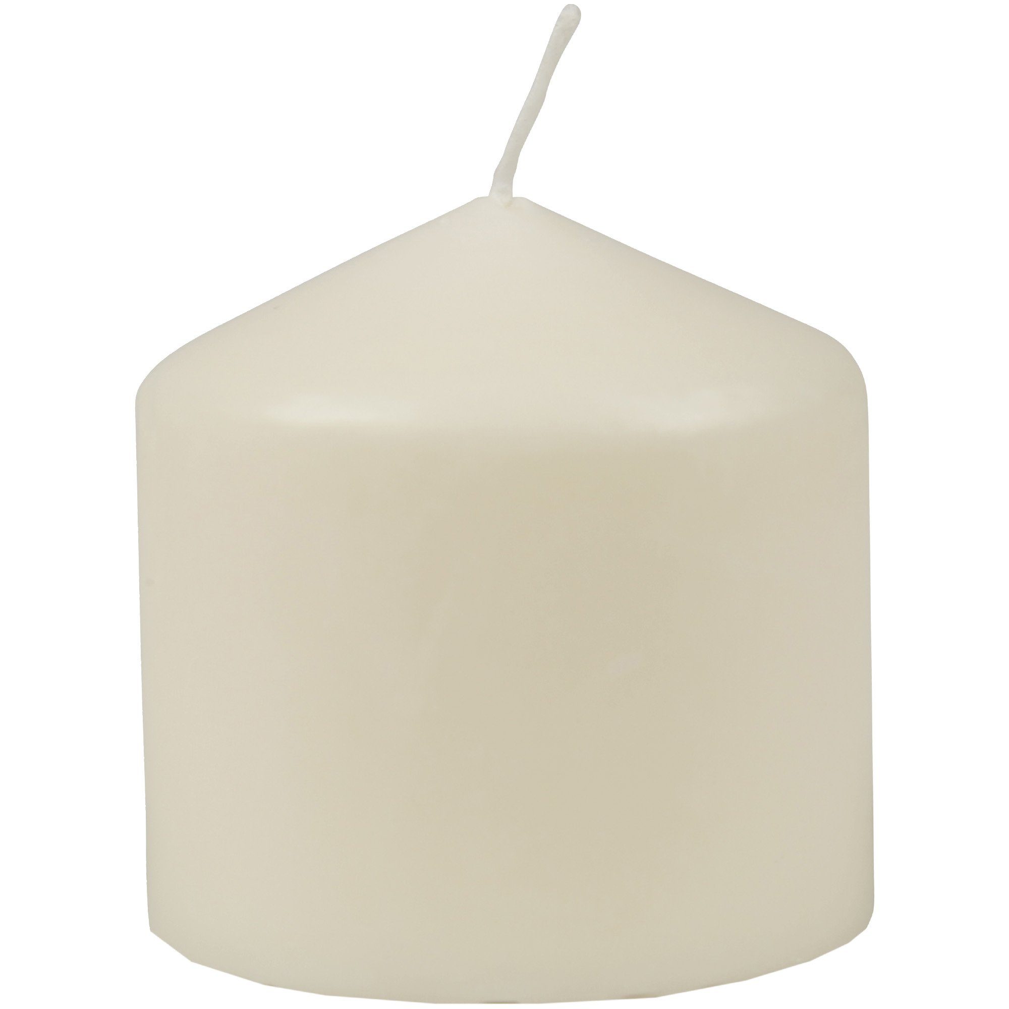 in (3-tlg), - HS Candle 8cm vielen Wachskerzen Ø8cm Kerze Elfenbein Stumpenkerze Farben Blockkerze x