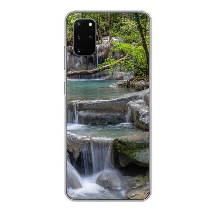 MuchoWow Handyhülle Wasserfälle im Erawan Asian National Park Phone Case Handyhülle Samsung Galaxy S20 Plus Silikon Schutzhülle