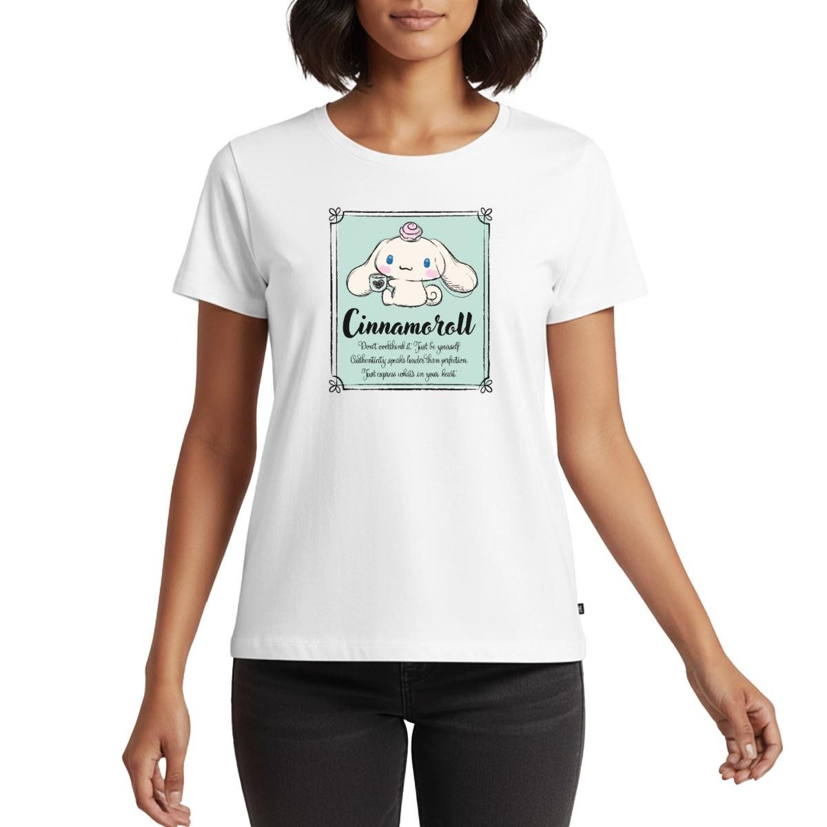 T-Shirt Cinnamoroll Just Be Yourself Frauen Premium T-Shirt