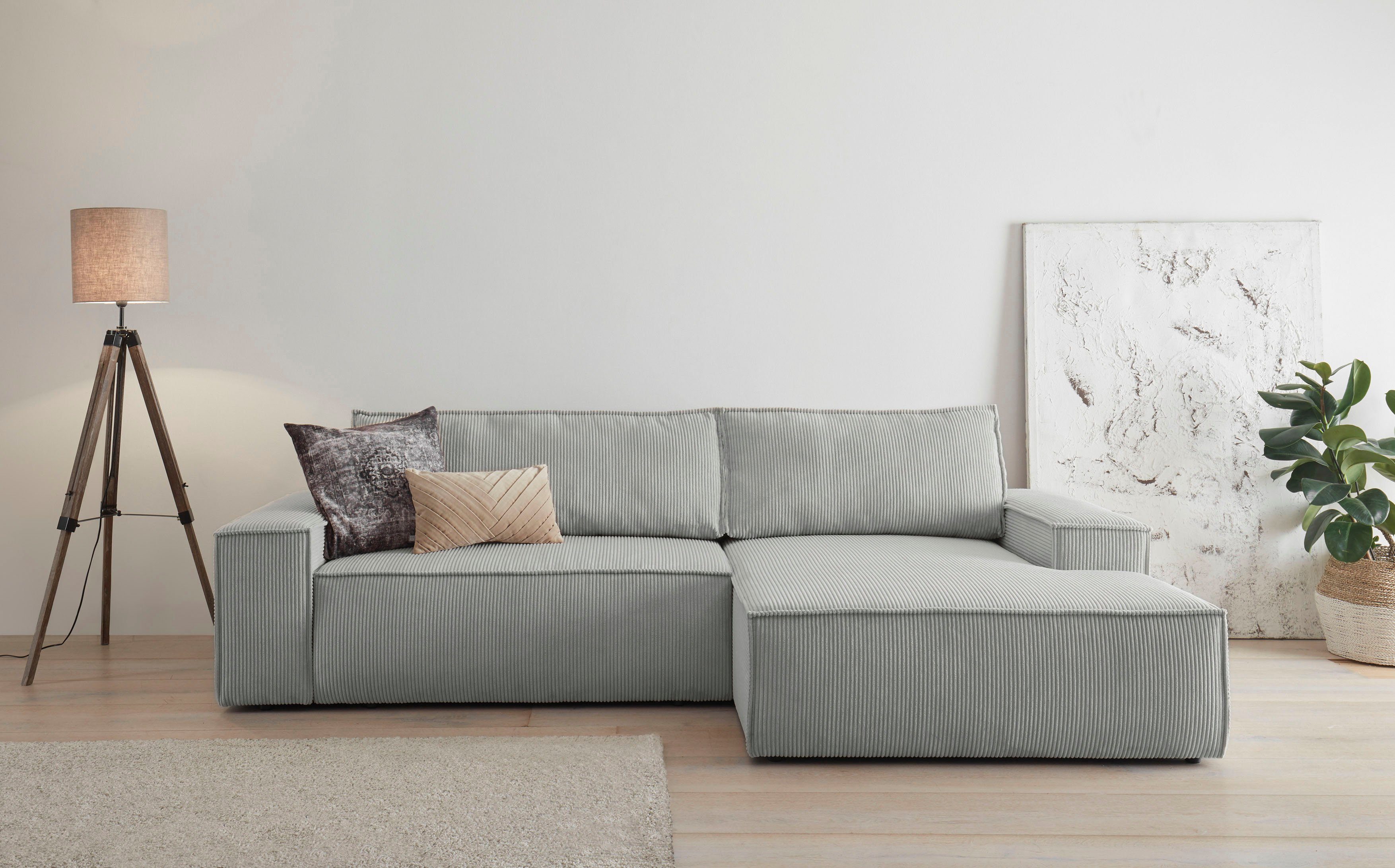Home affaire Ecksofa SHERWOOD Schlafsofa 267 cm, L-Form, Schlaffunktion mit günstig online kaufen