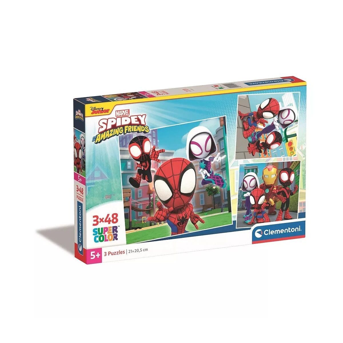 Clementoni® Lernspielzeug Spiderman Spidey 3x48 Teile Puzzle Clementoni