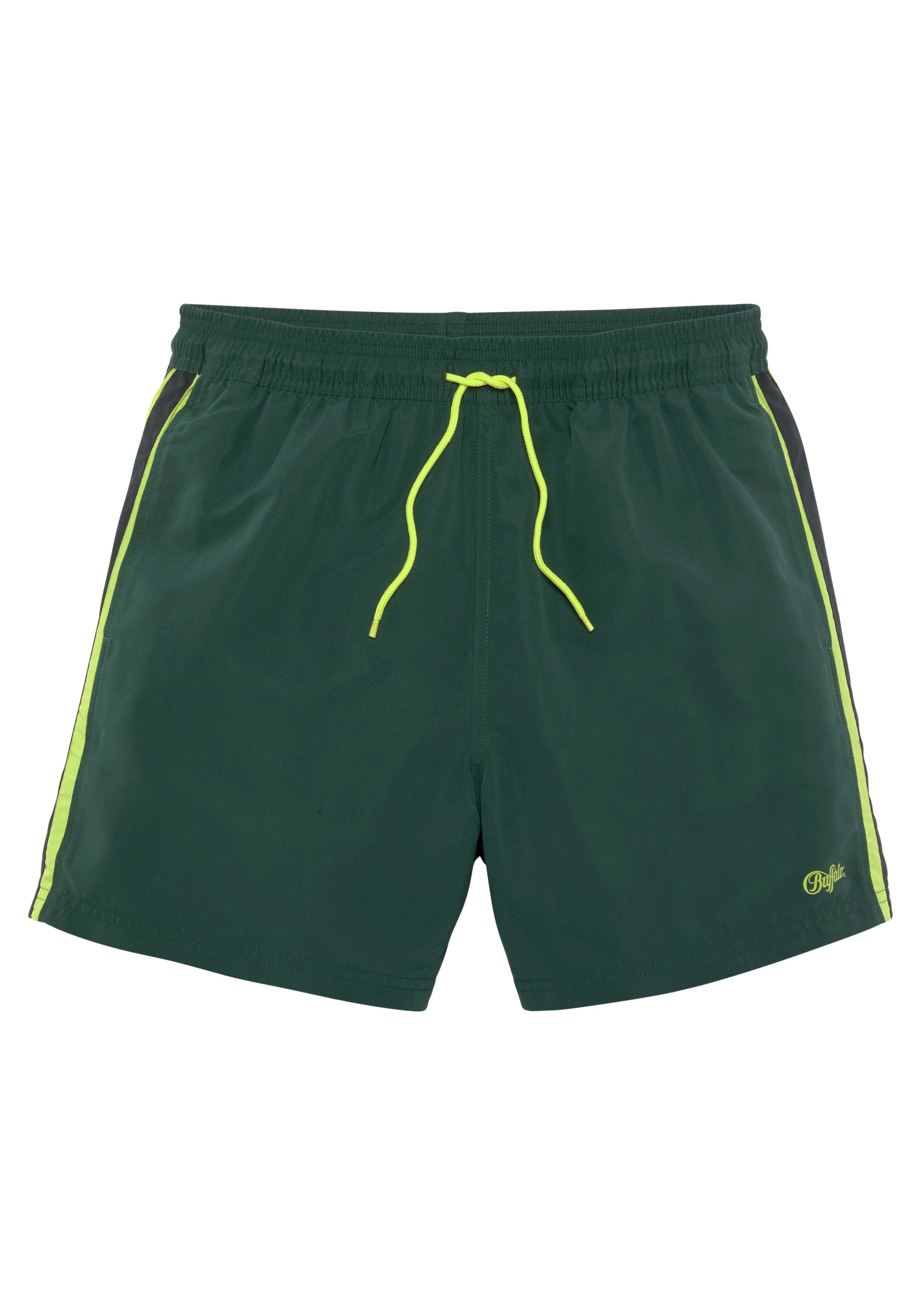 oliv-lime Details kontrastfarbenen mit Buffalo Badeshorts