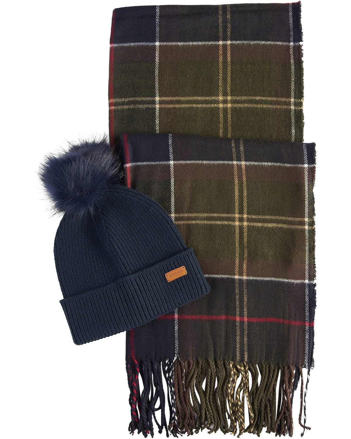 Barbour Bommelmütze Set Dover Beanie und Schal günstig online kaufen