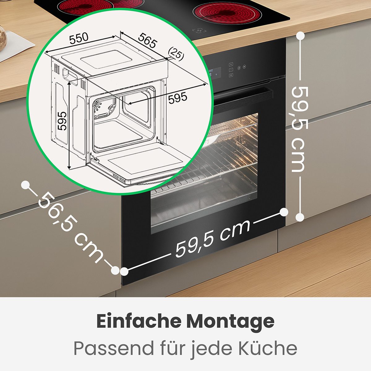 BOMANN Einbaubackofen EBO 7912, mit Pyrolyse & AirFry, 67L Nutzinhalt