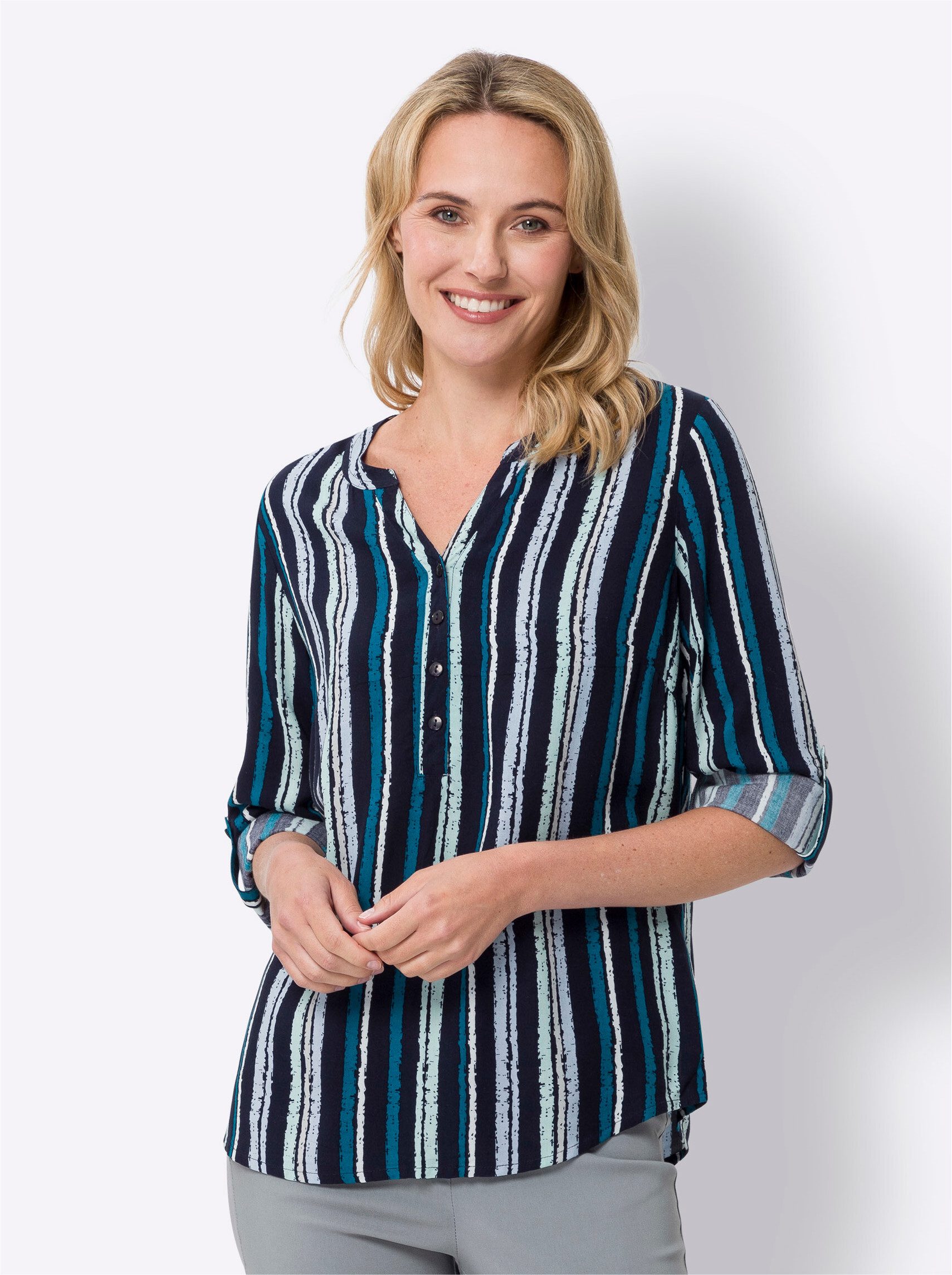 Sieh an! Klassische Bluse Schlupfbluse günstig online kaufen