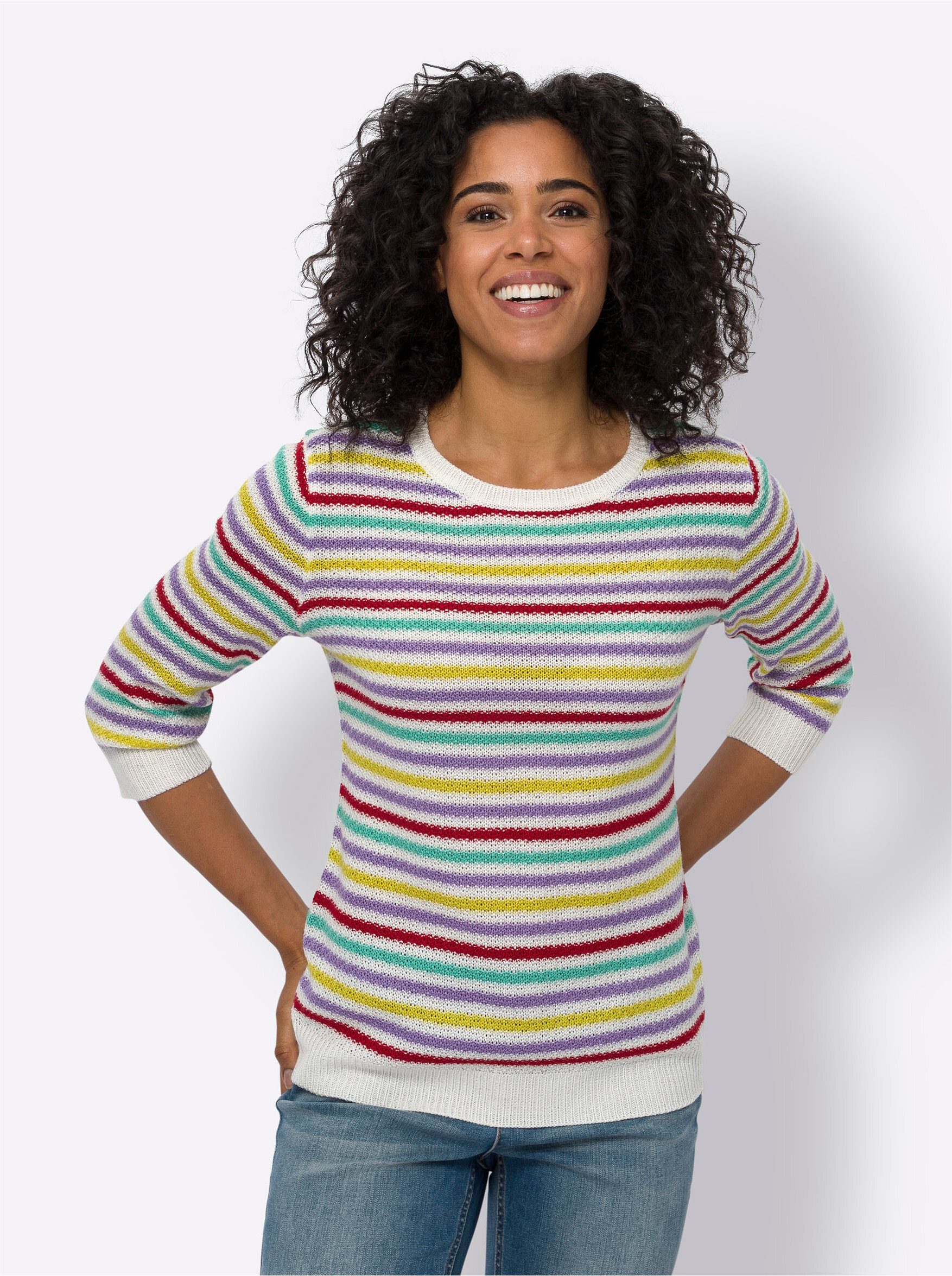 Sieh an! Strickpullover Streifenpullover günstig online kaufen