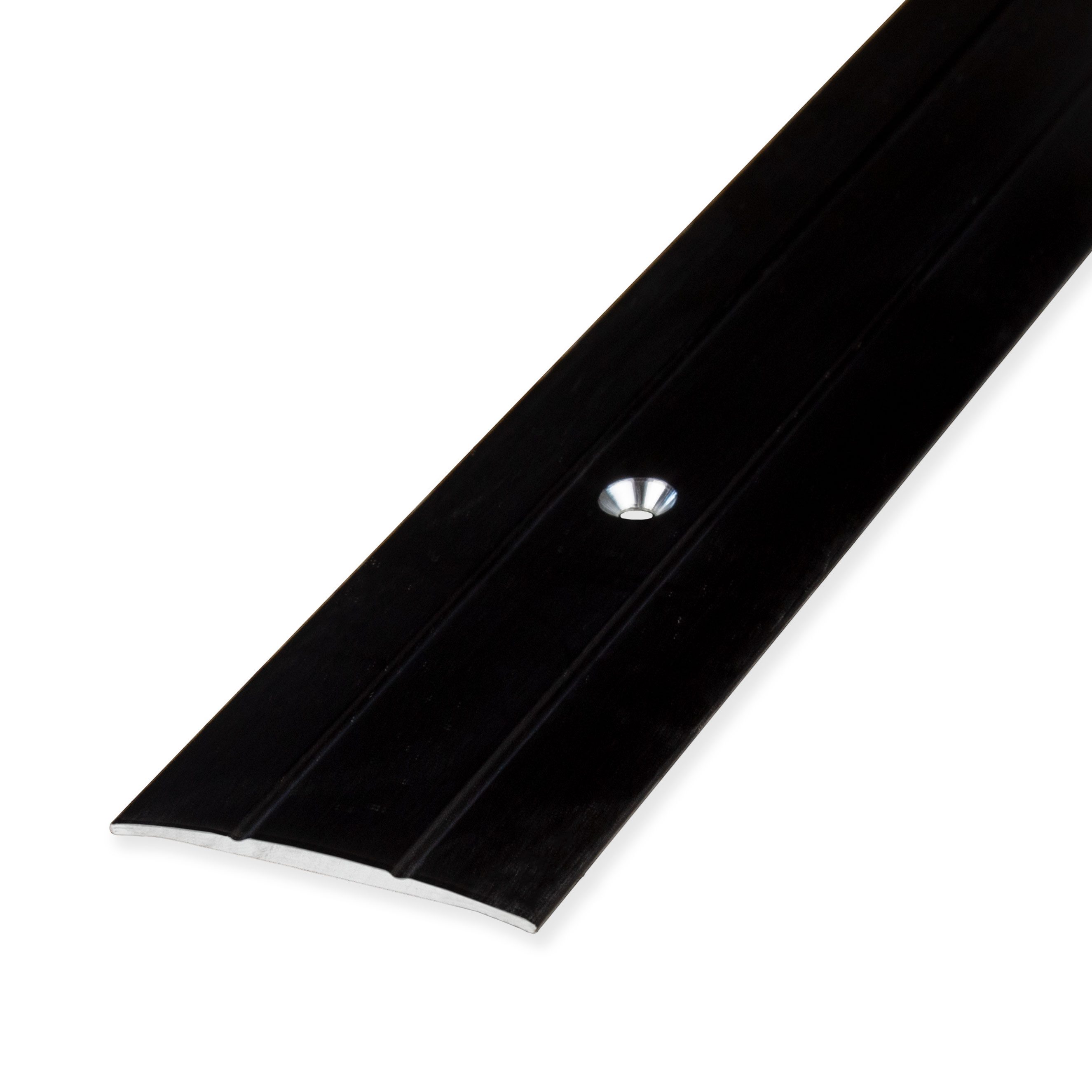 PROVISTON Übergangsprofil 1.8 x 38 x 1000 mm Metallleiste Alu eloxiert Schwarz Gebohrt