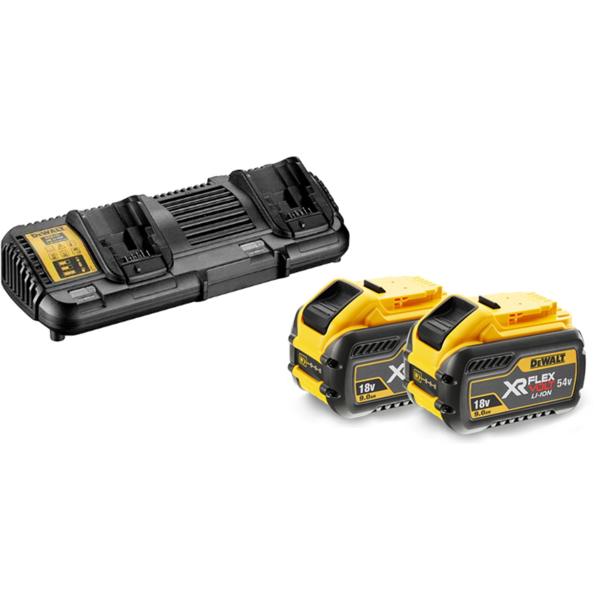 DeWalt DEWALT Starter-Set DCB132X2, Ladegerät, (54Volt, Werkzeug-Akku-Ladetechnik (54Volt, 3Ah)