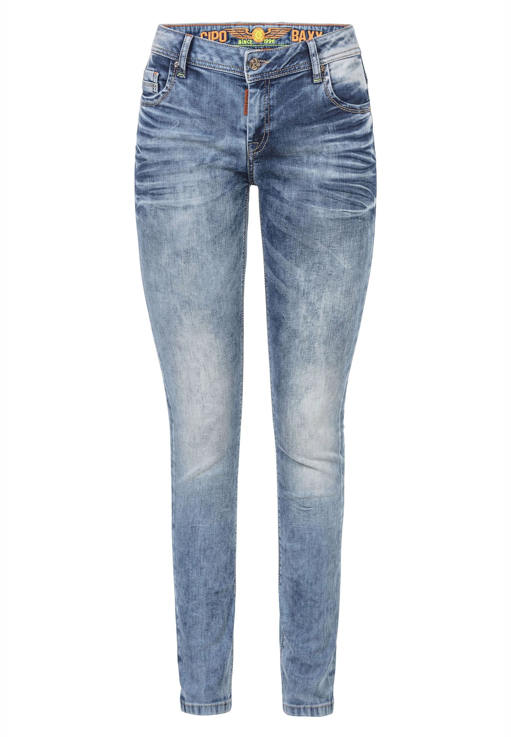 Cipo & Baxx Slim-fit-Jeans Jeans im Used-Look, WD443 – Bild 2 von 5