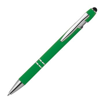 Livepac Office Kugelschreiber 10 Touchpen Kugelschreiber aus Metall / mit Muster / Farbe: grün