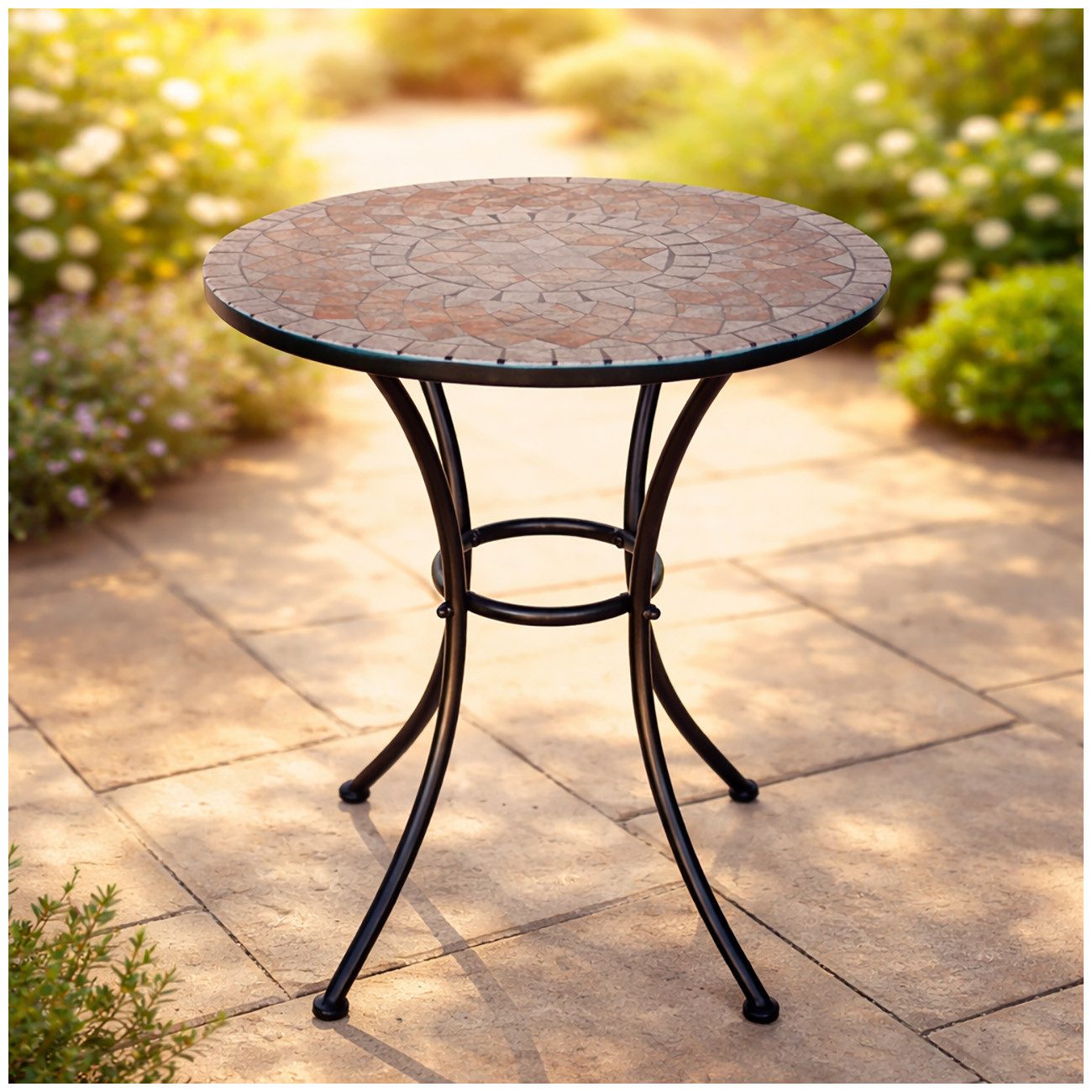 HTI-Living Gartentisch Gartentisch Marocco Braun (Stück, 1-St., 1 Gartentisch), Balkontisch Terrassentisch Metalltisch