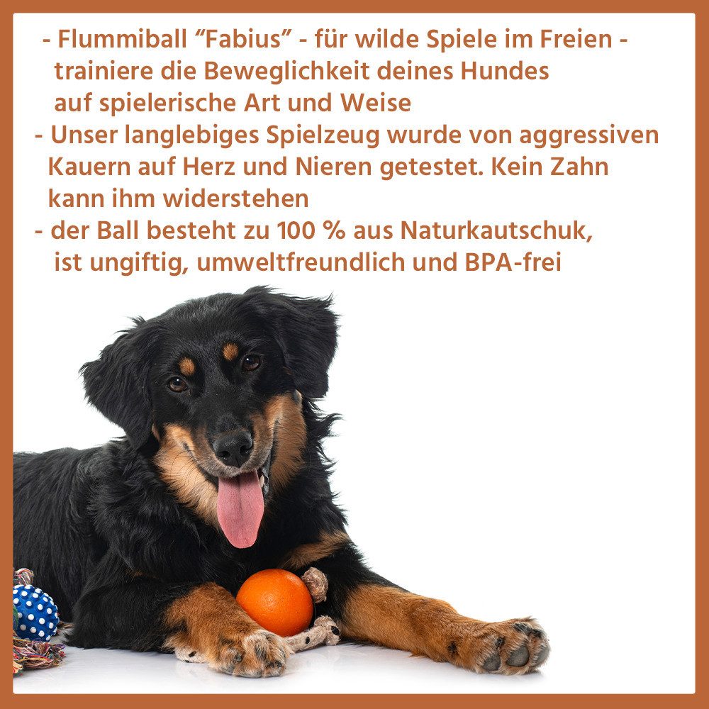 Wildfang Kauspielzeug Kauspielzeug Flummiball "Fabius" - 100% Naturkautschuk