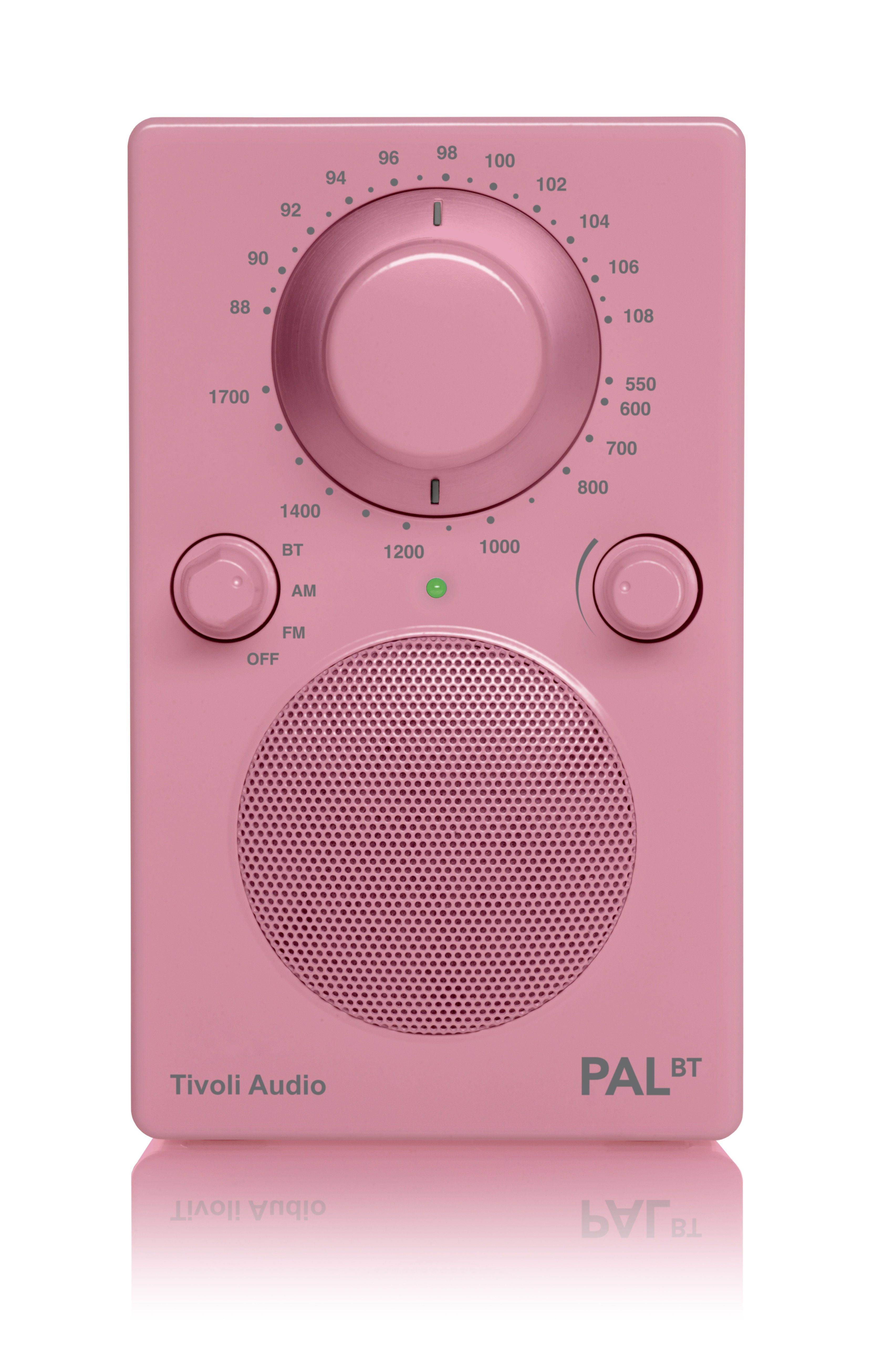 Tivoli Audio PAL BT Radio (FM-Tuner, Tisch-Radio, Bluetooth-Lautsprecher, tragbar, Akku-Betrieb) Rosa