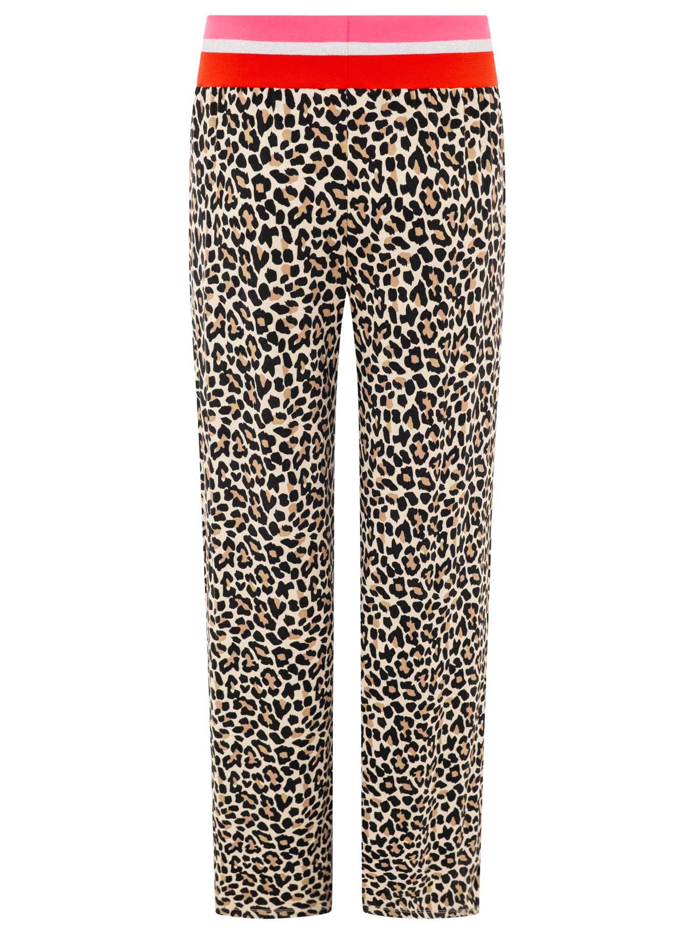 Zwillingsherz Stoffhose "Leo" Elastischer Bund, Leomuster, fließender Stoff günstig online kaufen