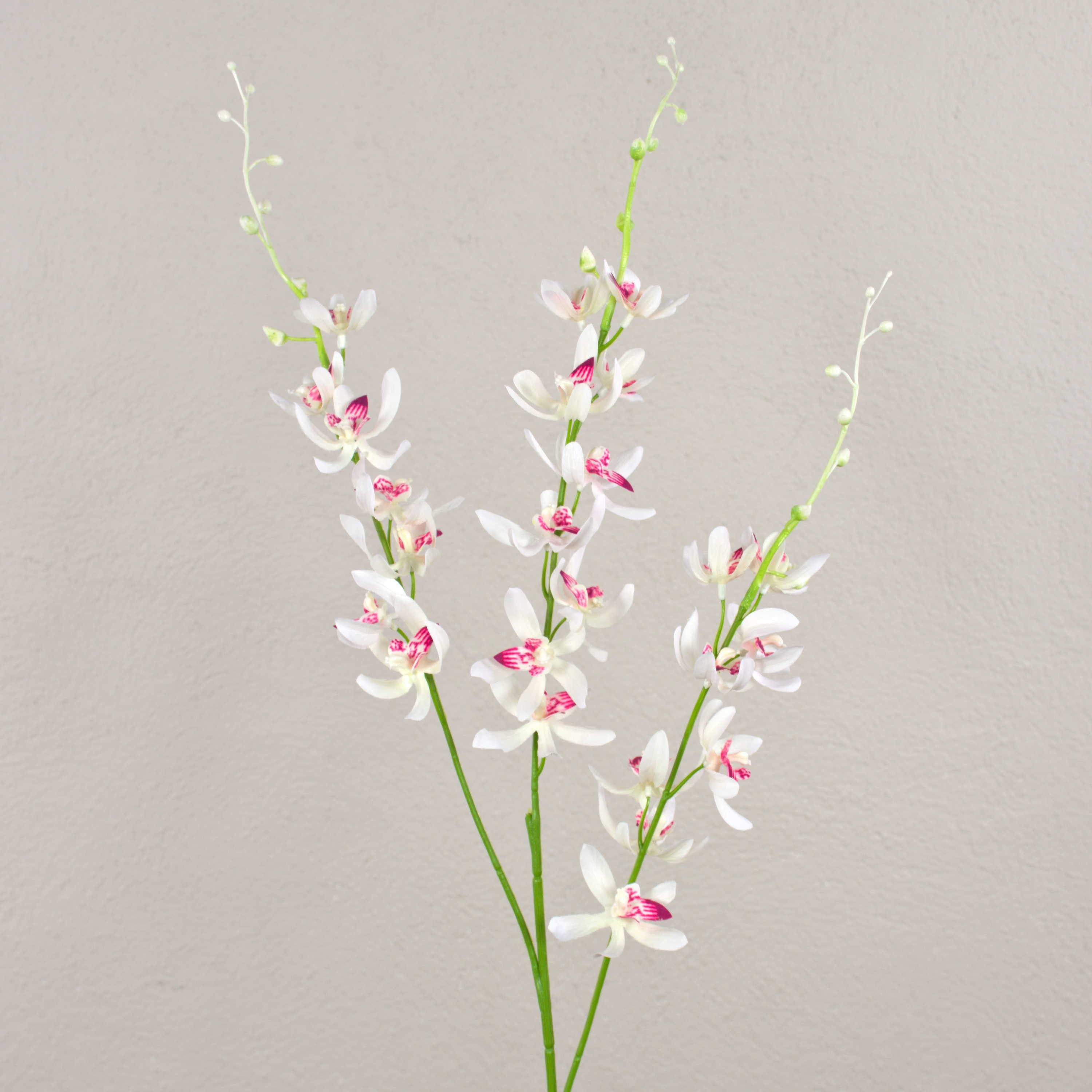 Kunstorchidee Künstliche Cymbidium Orchidee MONDEGO, weiß-pink, 95cm Orchidee (Orchidee cymbidium), artplants, Höhe 95.0 cm