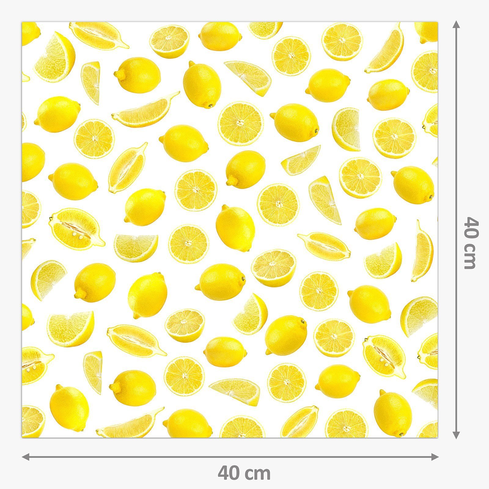 Küchenrückwand mit Spritzschutz Primedeco Küchenrückwand zerstreut Glas Zitronen Motiv