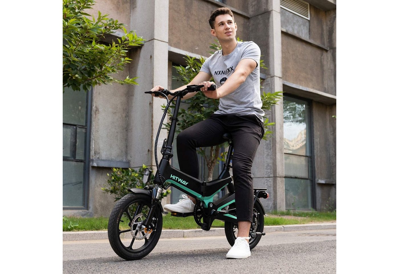 Thumbnail - HITWAY E-Bike Klapprad 16 Zoll, 250W Wartungsfreie bürstenlose Motor, 280 Wh, Elektrofahrrad Klapprad Ebike Elektrofahrr...