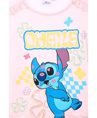 Lilo & Stitch T-Shirt OHANA Mädchen Kurzarmshirt aus Baumwolle Gr. 116 - 152 cm