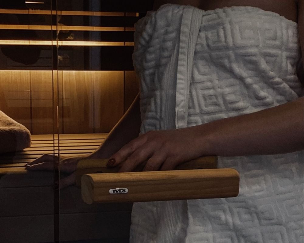 Tylö Saunatür TYLÖ Saunatüre DGL 7x19 Klarglas Espenholzrahmen