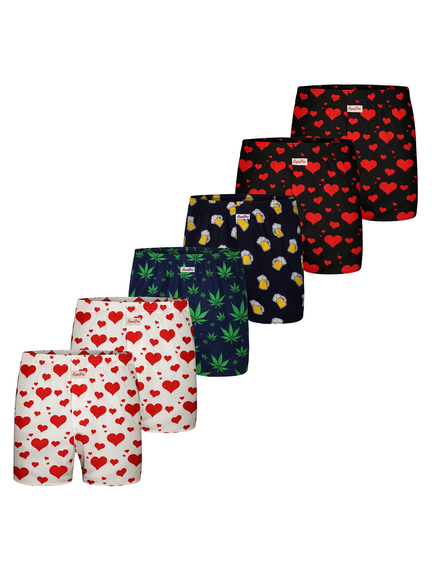 Sugar Pine Boxer Motiv Print Mix (6-St) Sugar Pine Boxershorts