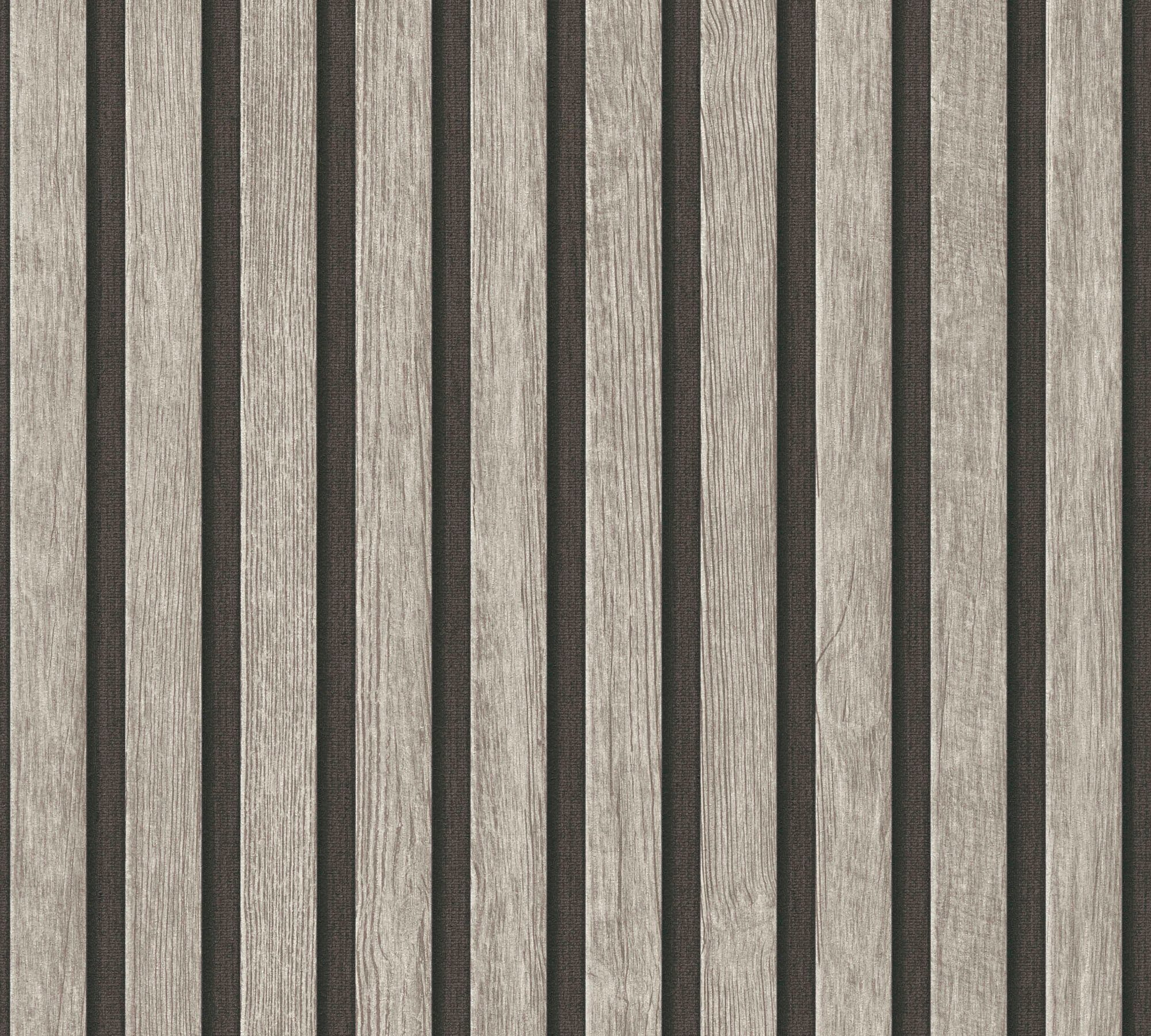 A.S. Création Vliestapete PrintWalls II Skandinavische Holzpaneele, strukturiert, matt, gemustert, neutral, (1 St), Holzoptik Vlies Wandtapeten Wohnzimmer Schla – Bild 4 von 5