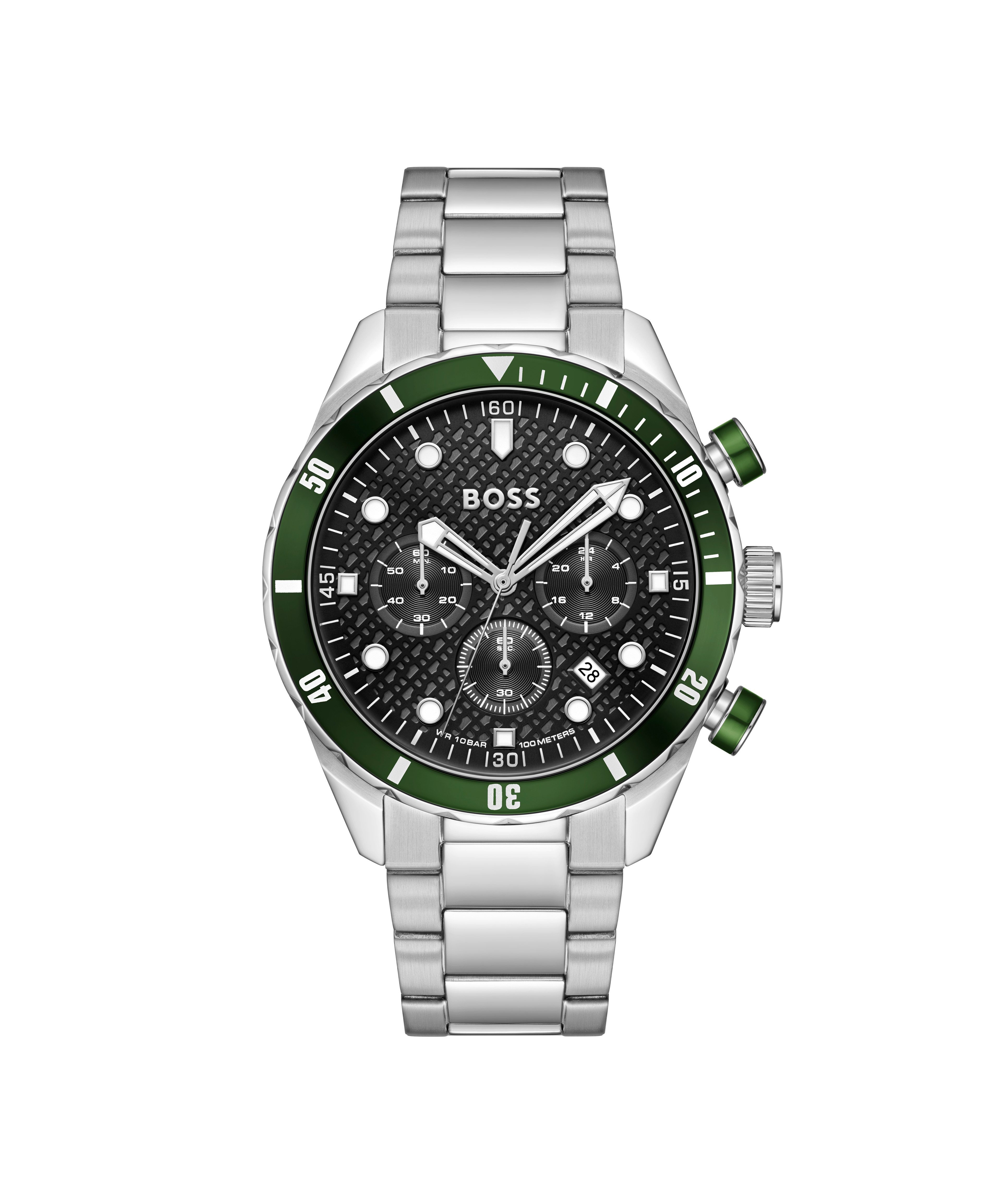 BOSS Chronograph BOSS CHRONOMATIX 1514341, Quarzuhr, Armbanduhr, Herrenuhr, Edelstahlarmband, analog, Tag