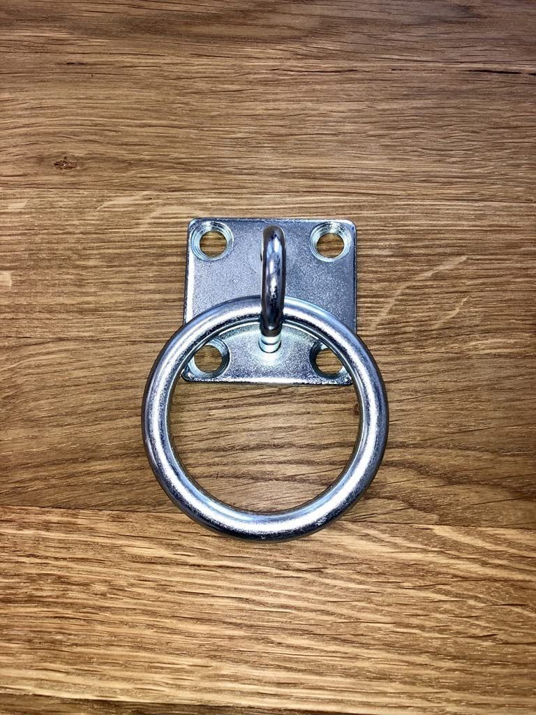 Pferdelinis Anbindestrick Anbindering Pferd Bestigungshaken Augplatte Edelstahl massiv