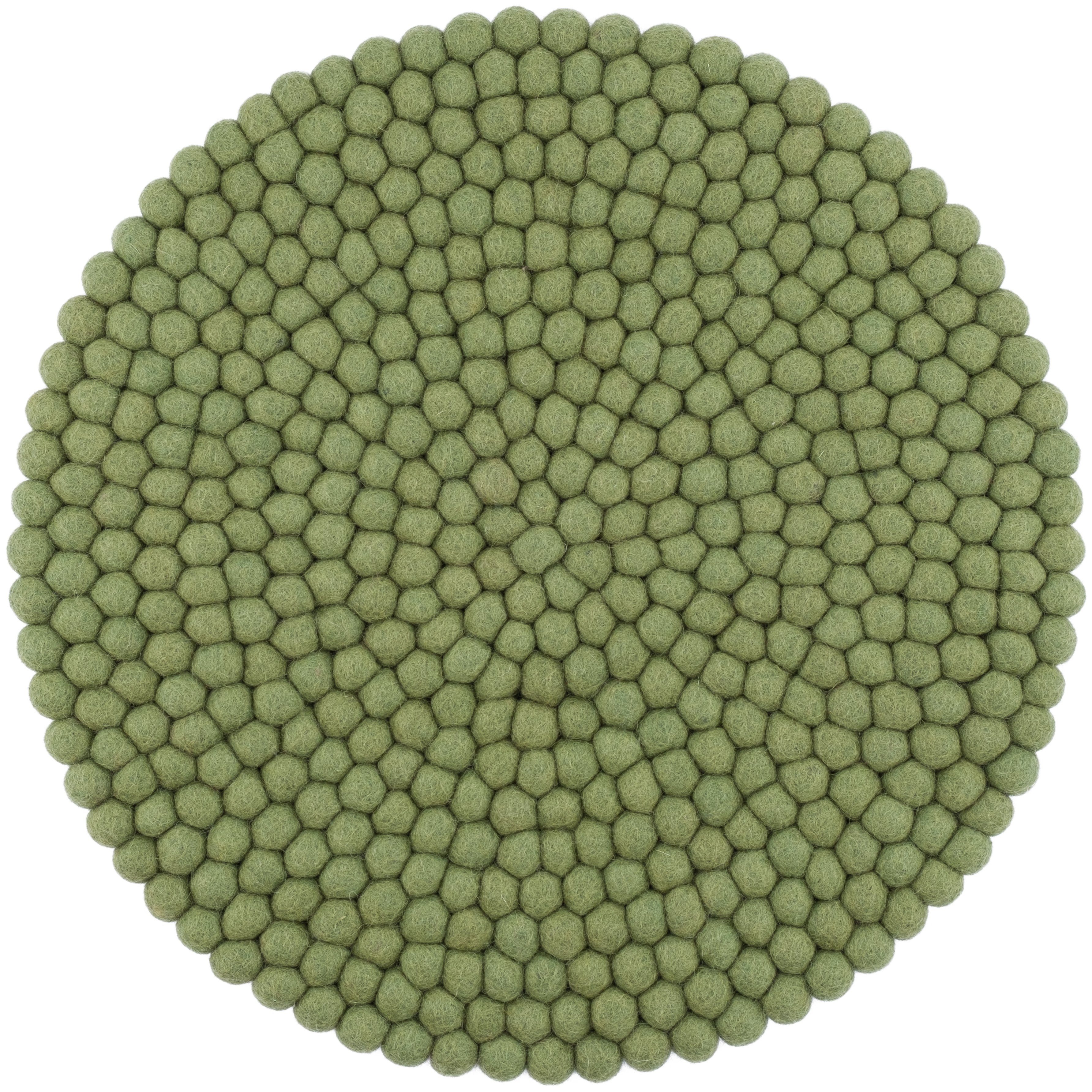 myfelt Stuhlkissen Filzkugel Sitzauflage ⌀ 36 cm, beidseitig verwendbar, 100 % reine Schurwolle