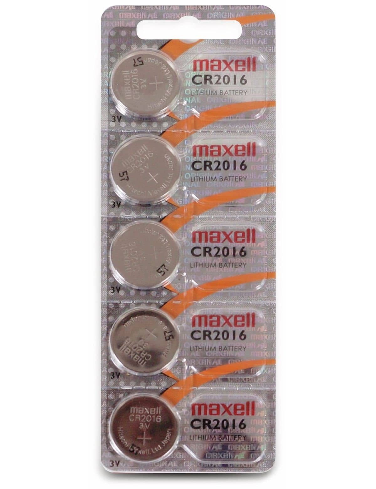 mAh, MAXELL Lithium, V-, Knopfzelle 90 3 Maxell Knopfzelle 5 CR2016,