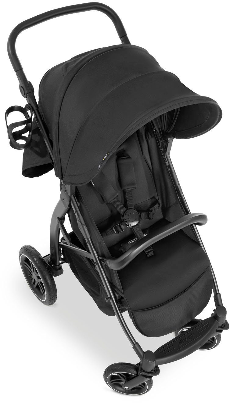 Hauck Kinder-Buggy Rapid 4D Air, black, mit verlängerbarem 3-Zonen Verdeck