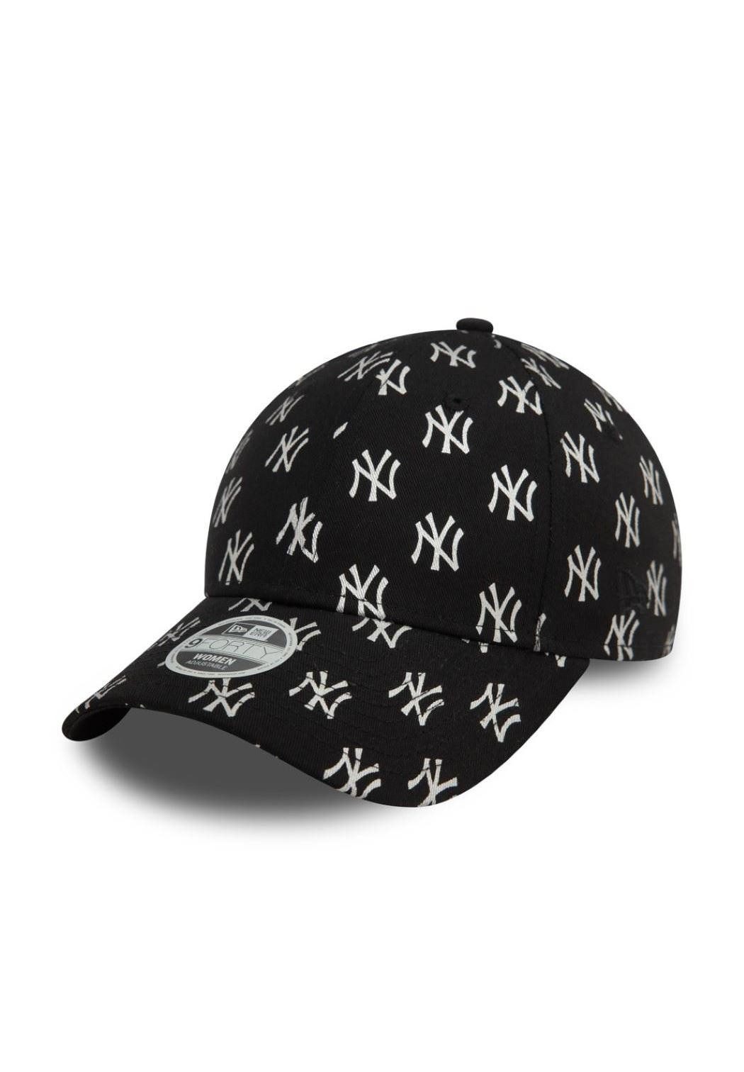 Baseball Cap New York Yankees MLB Womens Metallic Mono Schwarz 9Forty Verstellbare