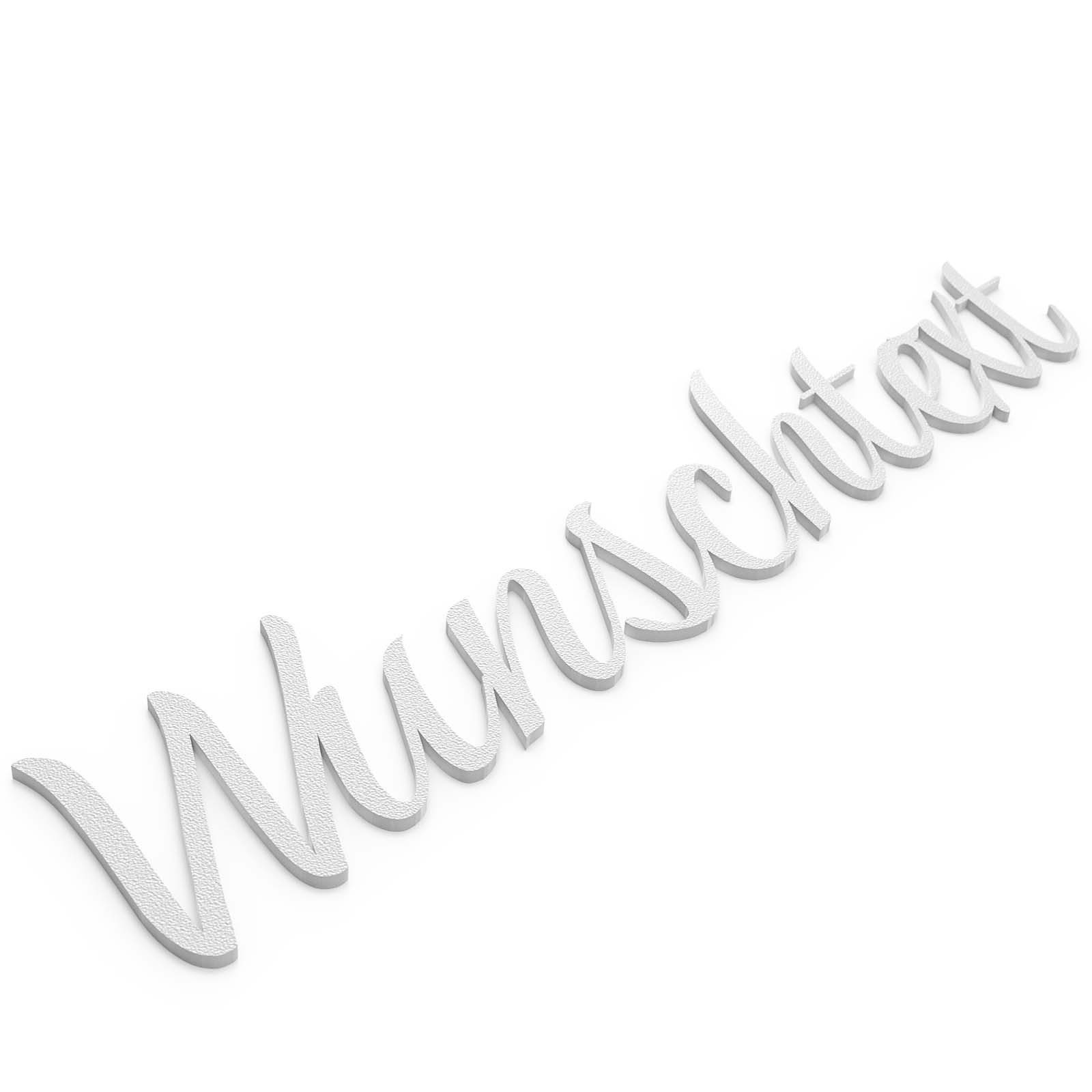 Zwayve Hinweisschild Wunschtext Türschild Personalisiert Schriftzug Name Selbstklebend Weiß