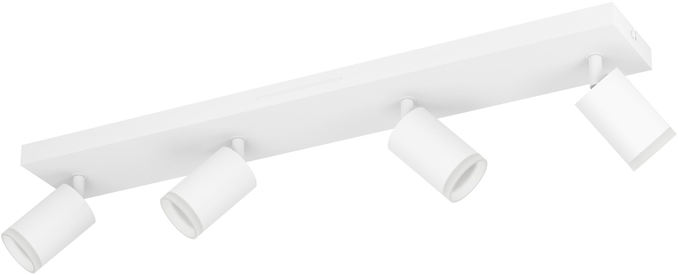 EGLO Deckenspot MELITELLO-Z Spotlampe - Alu, Stahl - LED - 4X3,7W - IP20, CCT - über Fernbedienung, Dimmfunktion, Farbwechsel, Memoryfunktion, Nachtlichtfunktion, RGB, Weckerfunktion, dimmbar über Fernbedienung, mehrere Helligkeitsstufen, LED fest integriert, Kaltweiß, Neutralweiß, RGB, Warmweiß, Wandleuchte, Wandspot, schwenkbar, Strahler, L68 x B10,5 x H8 cm