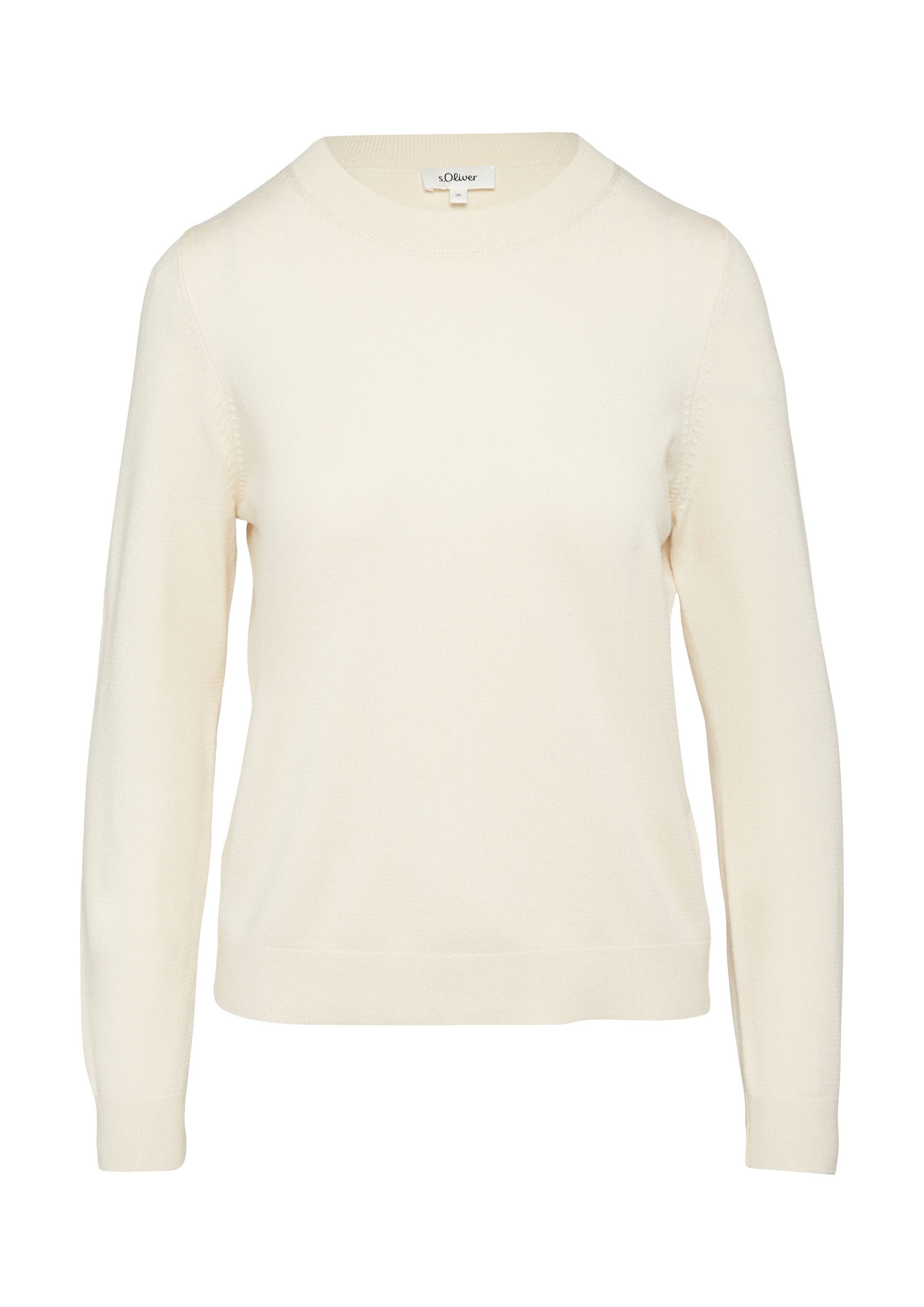 s.Oliver Longpullover Strickpullover Strickpullover aus Viskosemix günstig online kaufen