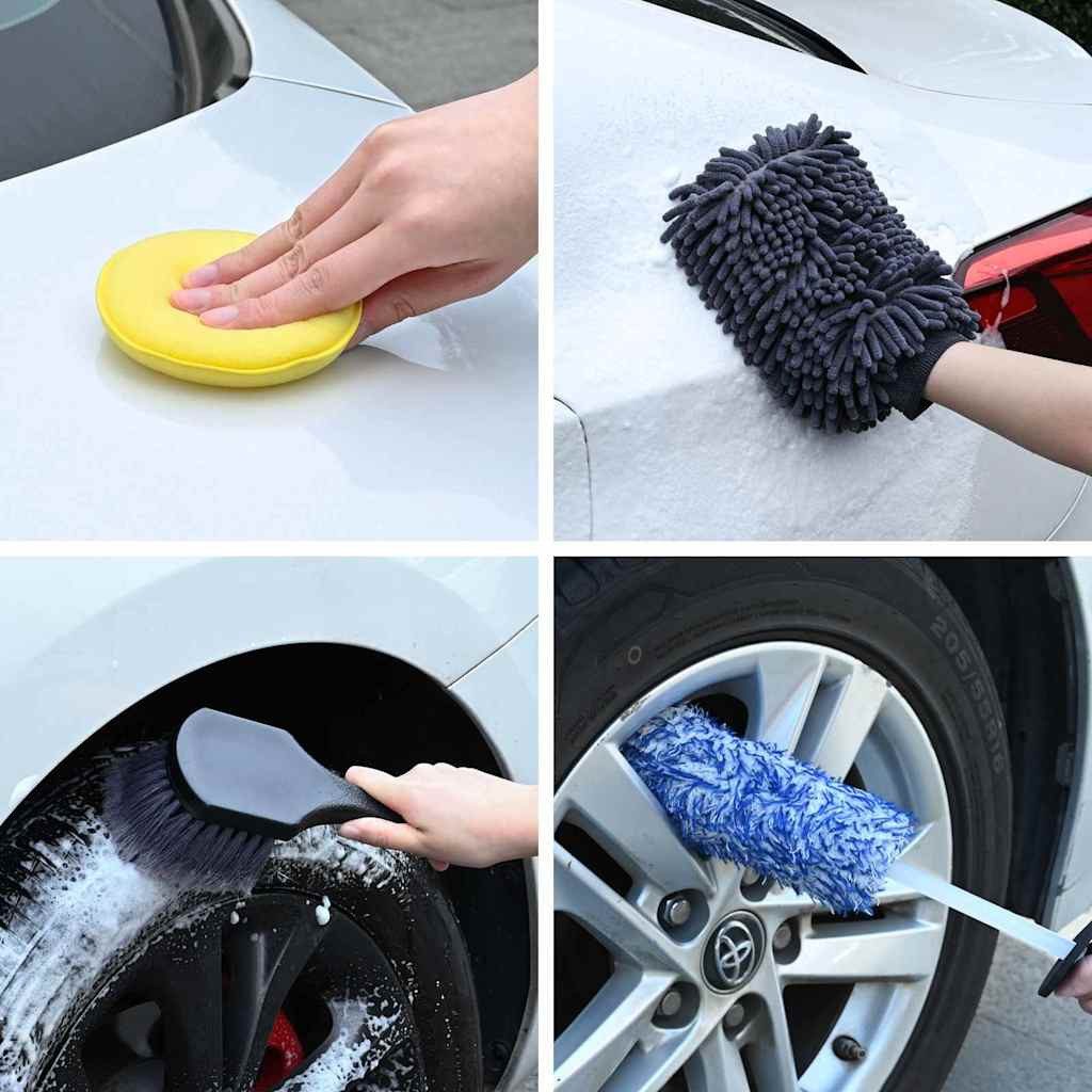 vidaXL Reinigungsbürsten-Set Auto Bürsten Set Mehrfarbig Poly-Rattan, (13-tlg) – Bild 3 von 5