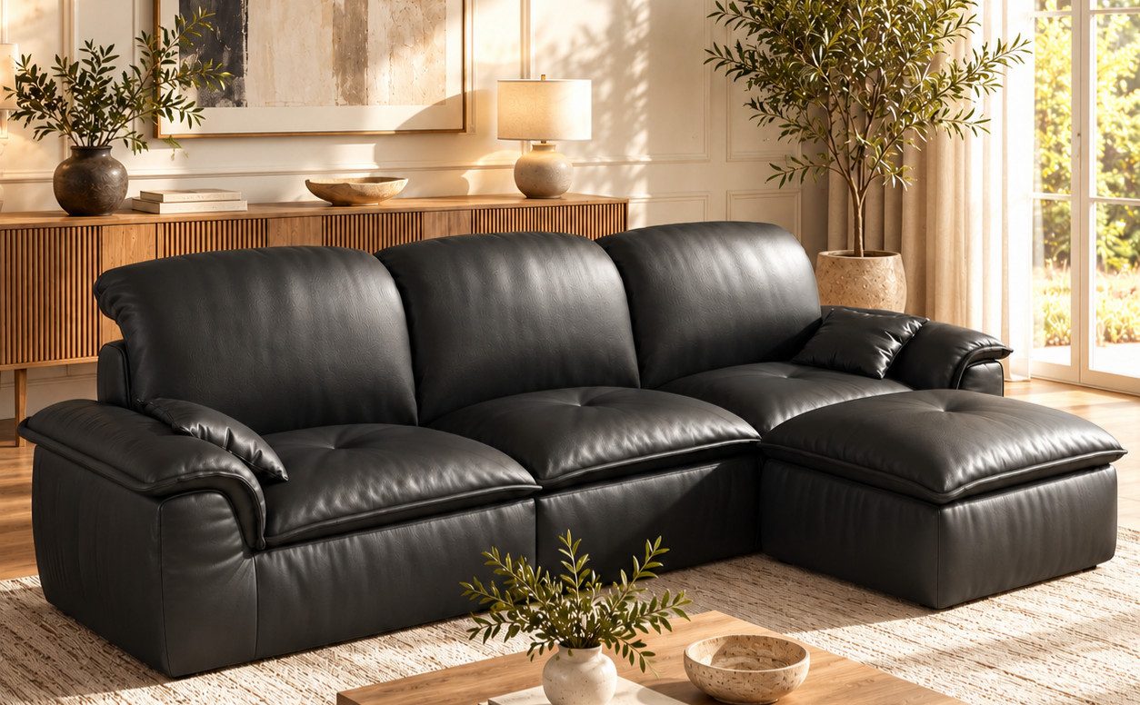 KORAVELT Ecksofa Schlafsofa Komfort, für Wohnzimmer, Gästezimmer, Modulares Wohnzimmer-Sofaset,Groß und bequem