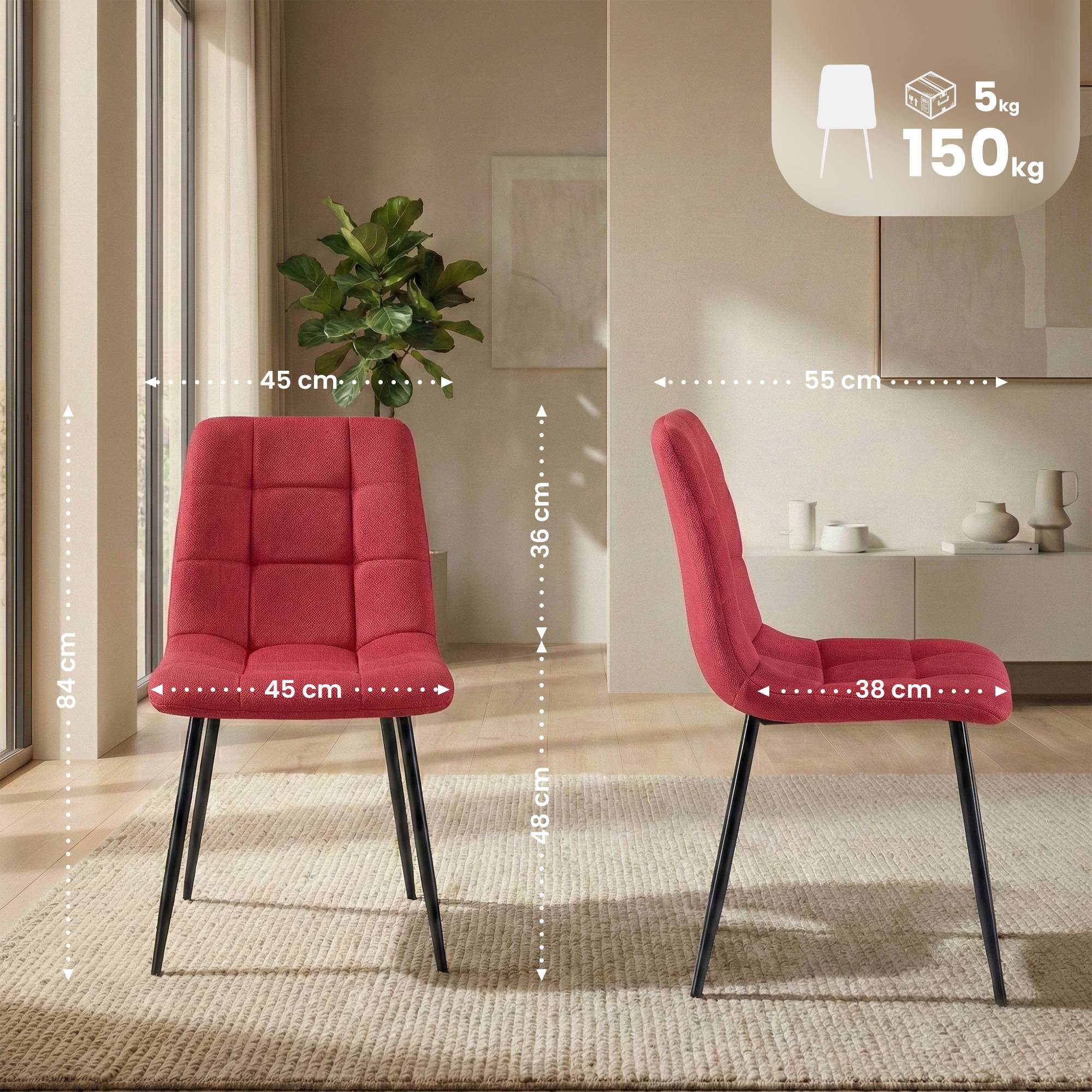 CLP Esszimmerstuhl Antibes Stoff (4er Set, 4 St), mit Stoffbezug, bis 150 k günstig online kaufen