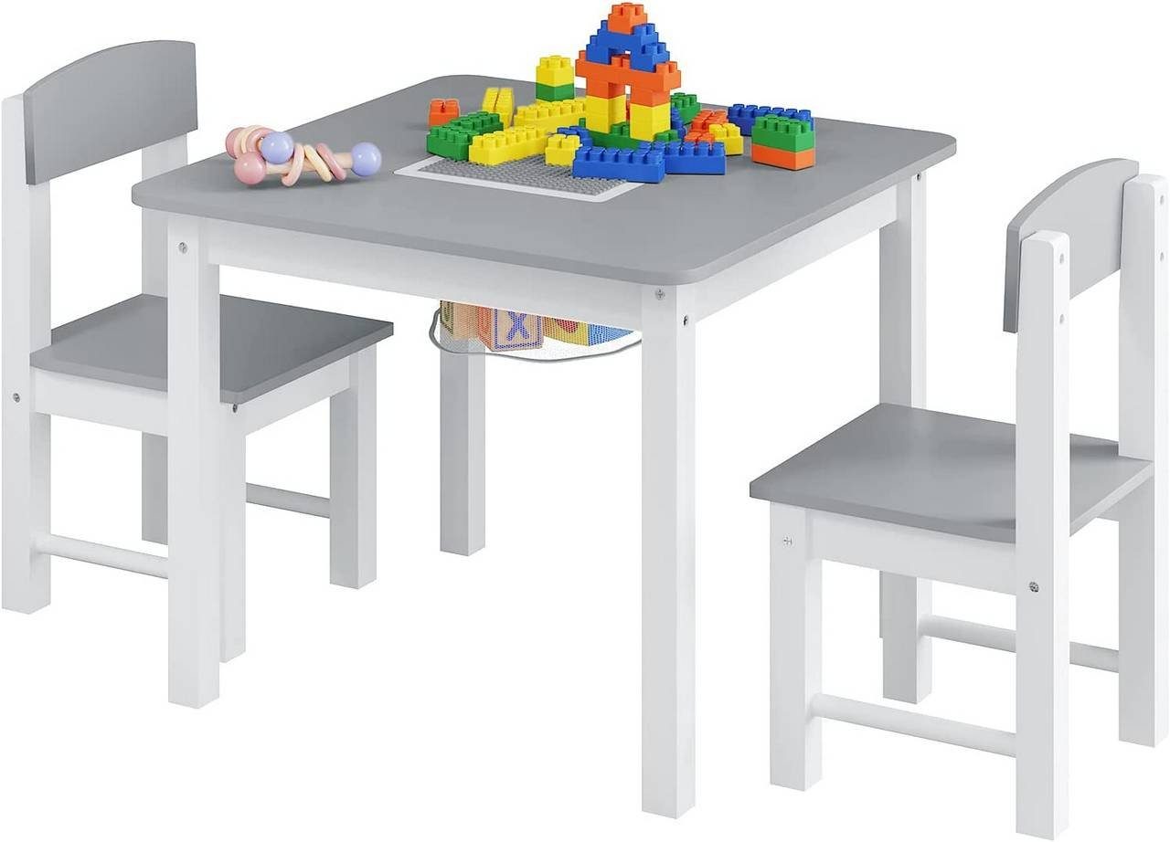 Woltu Kindersitzgruppe, mit 2 Стульяn, mit Stauraum, mit wendbarer Bauplatte