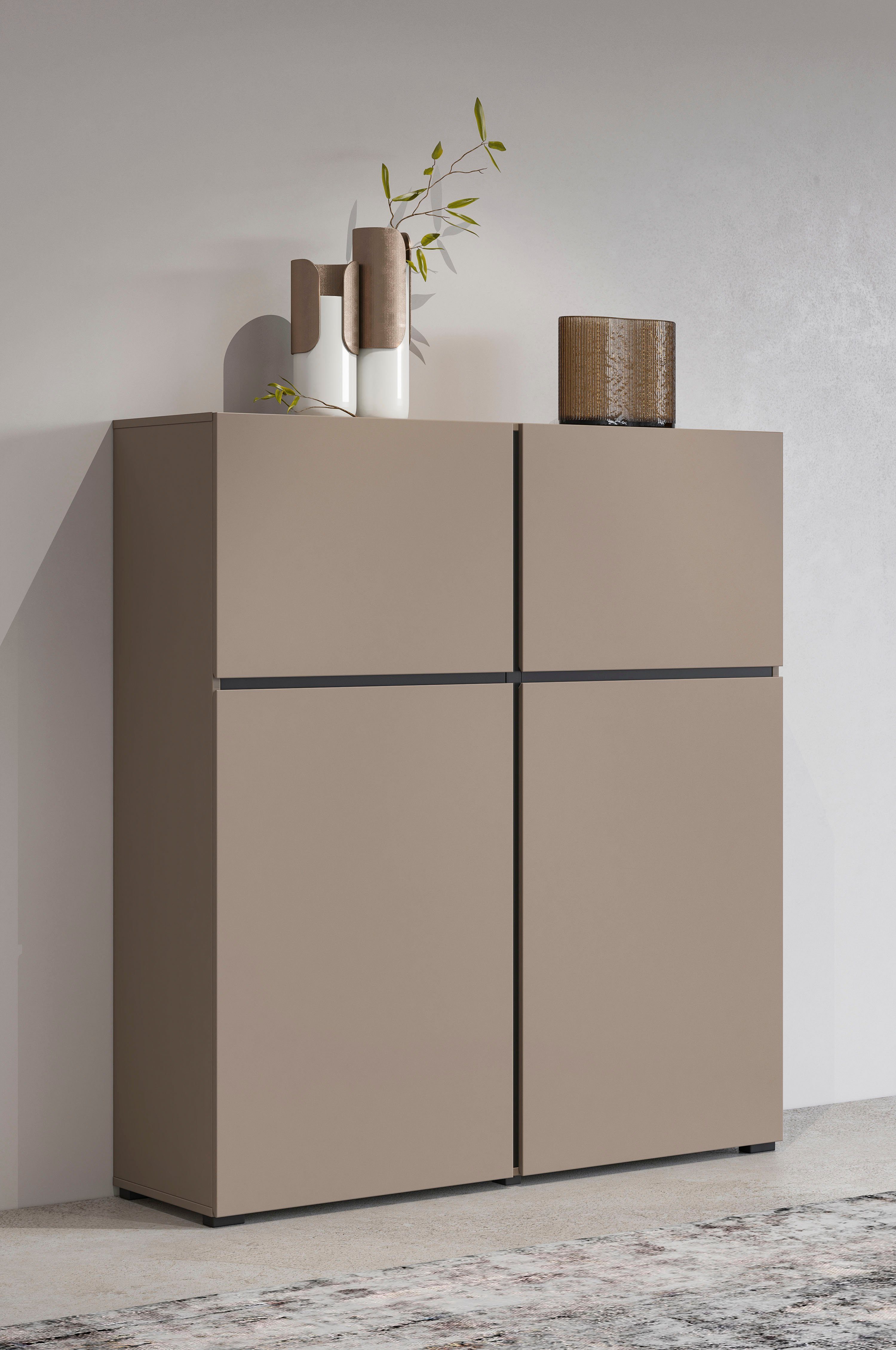 INOSIGN Highboard Cross, moderne grifflose Hochkommode günstig online kaufen