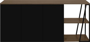 TemaHome Sideboard Albi, aus Echtholzfurnier mit Metallgestell, Breite 190 cm