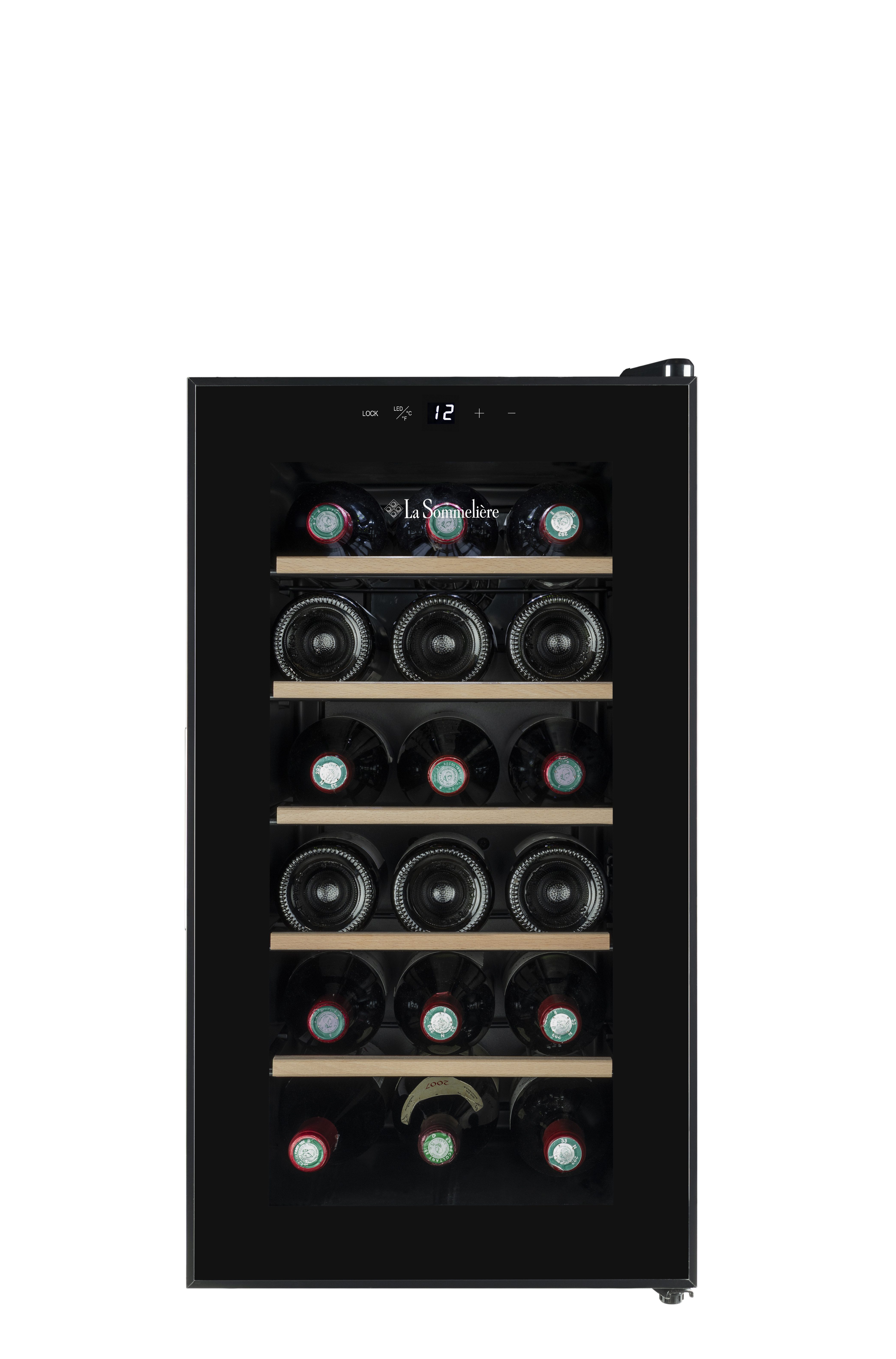 La Sommelière Weintemperierschrank 18SILENCE, für 18 Standardflaschen á 0,75l,Ultra-leise, freistehend