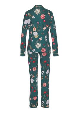 LASCANA Pyjama (Set, 2 tlg) mit elegantem Blumenmuster