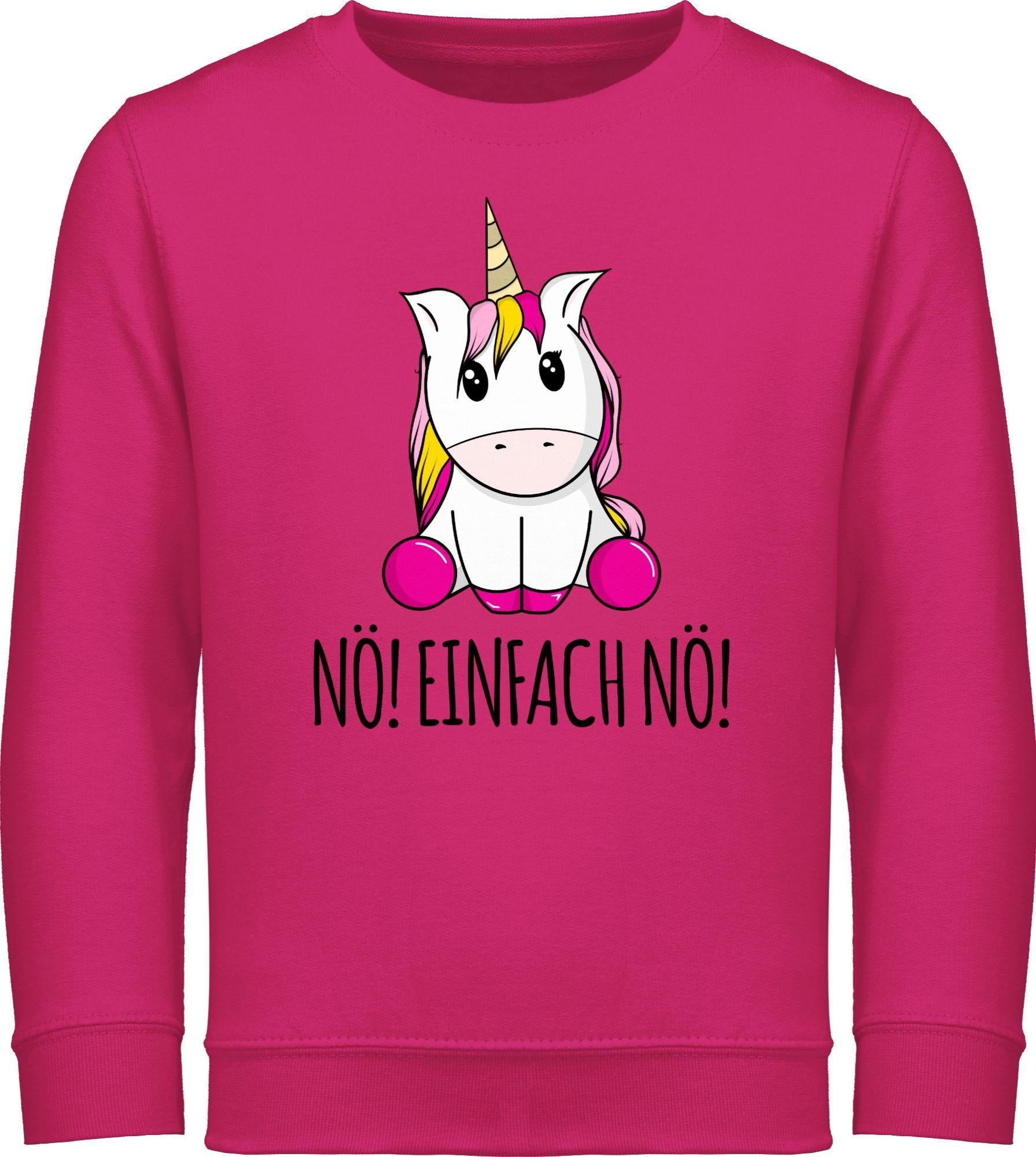 Lustig Statement 1 Nö! fragst Nö! Fuchsia Bevor Einhorn Kinder Einfach Shirtracer Nein Du Sweatshirt Sprüche Unicorn